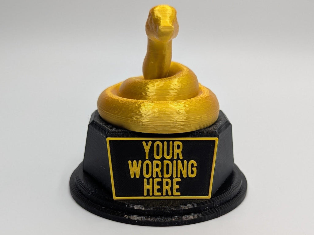 Personalised Snake Trophy, Snake Lover Trophy, Snakiest Award Trophy, Snake Trophy, Snake Owner Gift, Serpent Award Trophy, Dirty Snake Gift