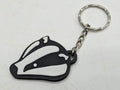 Badger Keyring / Badgers Head Key Chain / Badger Bag Tag Charm / Wildlife Keyring / Under 5 pound / Badger Keychain / Badger Gift / Badgers
