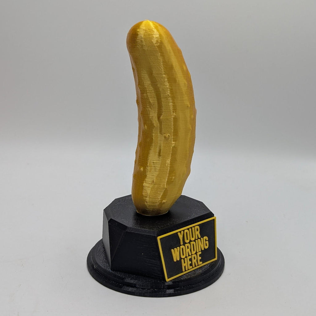 Personalised Gherkin Trophy, Custom Trophy Gift, Gherkin Lover Trophy, Gherkin Award Gift, Pickle Award Trophy, Gherkin Shaped Gift, Gherkin