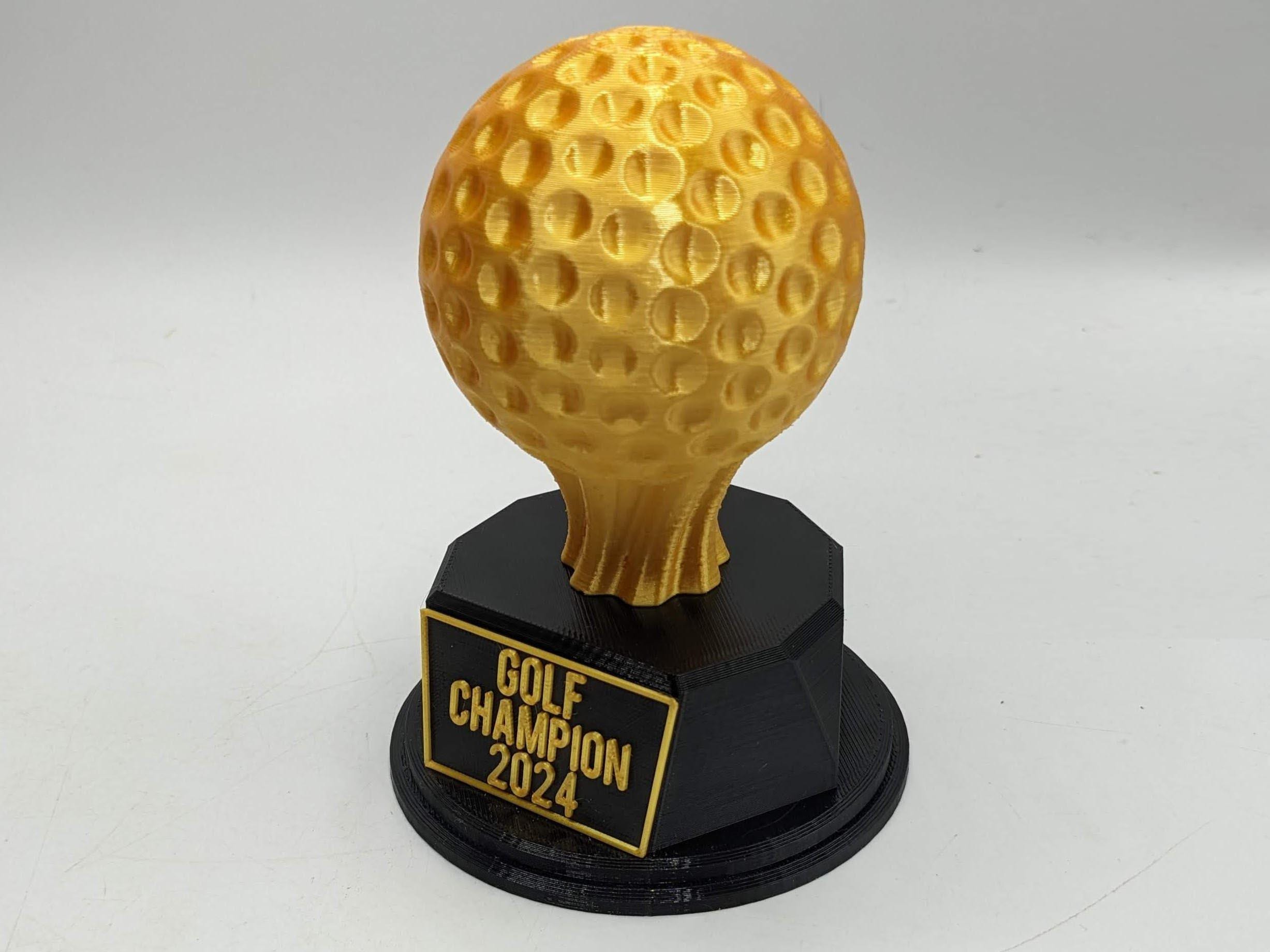 Personalised Golf Trophy, Golfing Fun Trophy, Hole in One, Golfer Gift, Golf Ball Trophy, Best Golfer Award, Golf Gift, Worst Golfer Award
