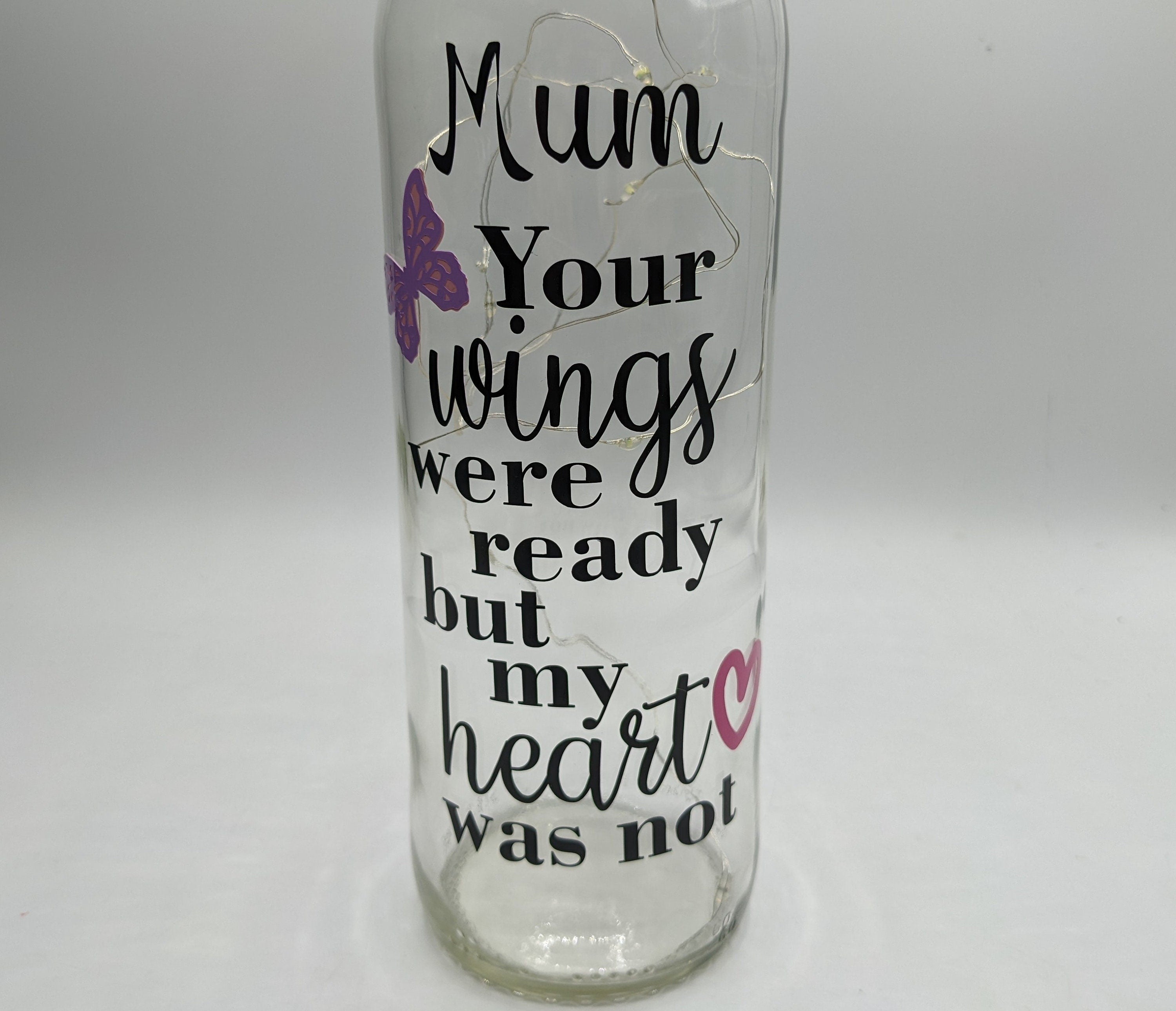 Personalised Memorial Gift, Memorial Light Bottle, Sympathy Bereavement Gift, Funeral Gift, Condolence Gift, Sympathy Keepsake, Memory Light