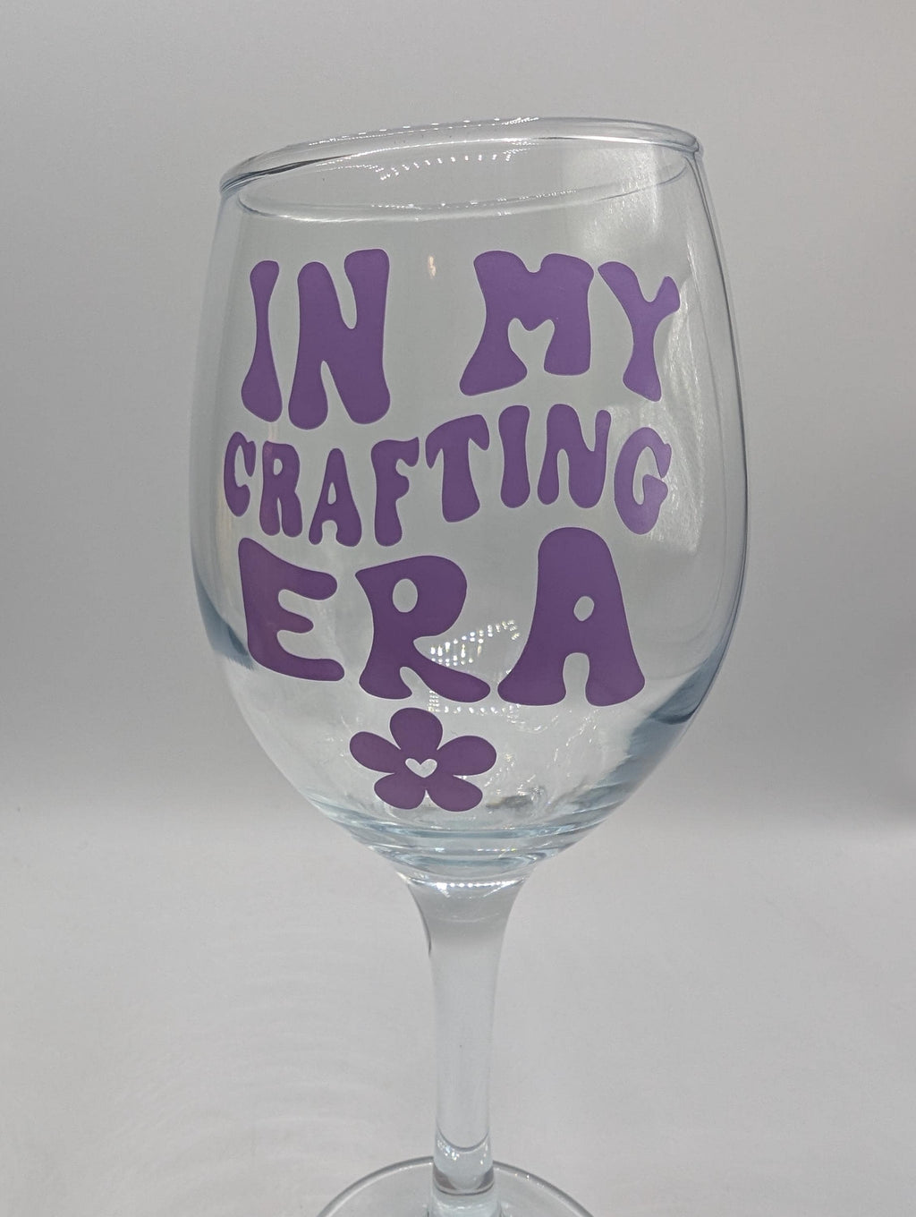 My Crafting Era Glass, Gift for Her, Crafter Present, Present For Her, Birthday Present, Beer Lover Gift, Wine Lover Gift, Gin Glass Gift