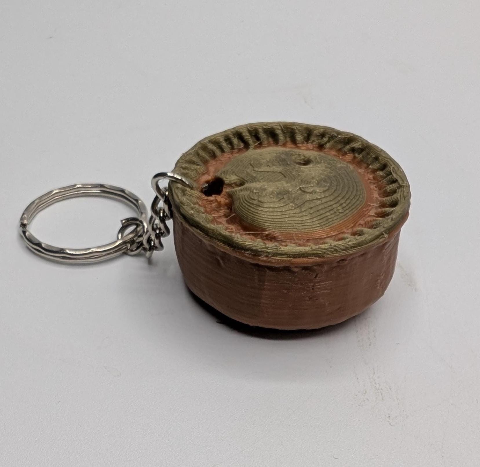 Pork Pie Keyring, Pork Pie Bag Tag, Who Ate All the Pies Joke Keyring, Pork Pie Shaped Keyring, Gift for Pork Pie Lover, Gala Pie Keyring