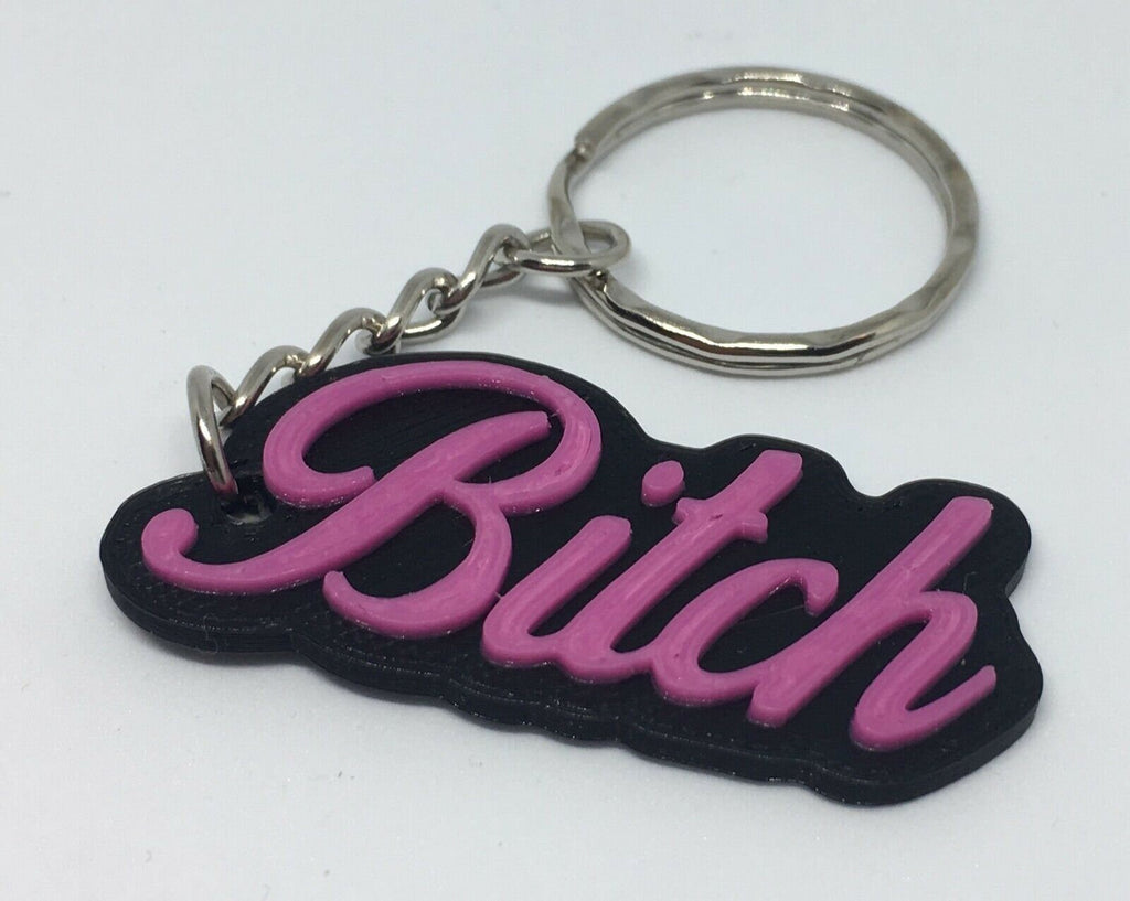 Bitch Keyring / Swear Words / Funny Joke Gift / Hen Party Bag Filler / Novelty Bitch Keyring / Bitch Keychain / Bitch Bag Tag / Friend Gift