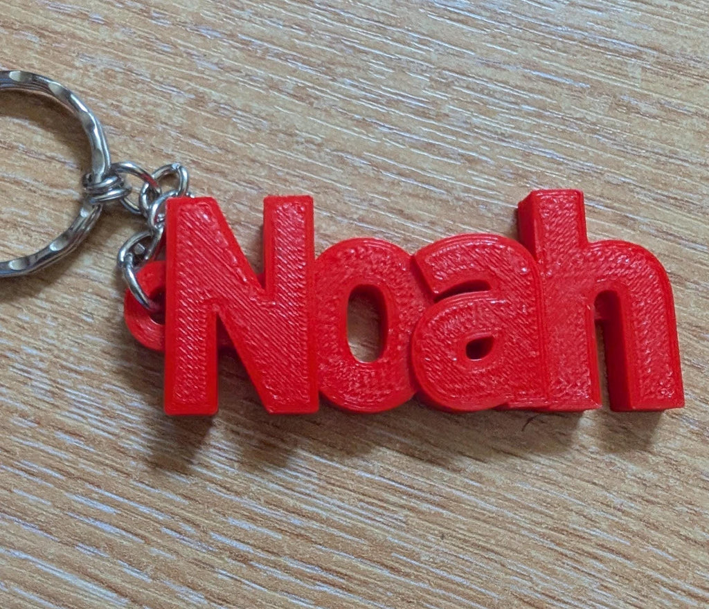 Back to School Keyring, Personalised Keyring, Party Bag Filler, Under 5 Pound Gift, Personalized Keychain, Small Personalised Gift, 3D Name