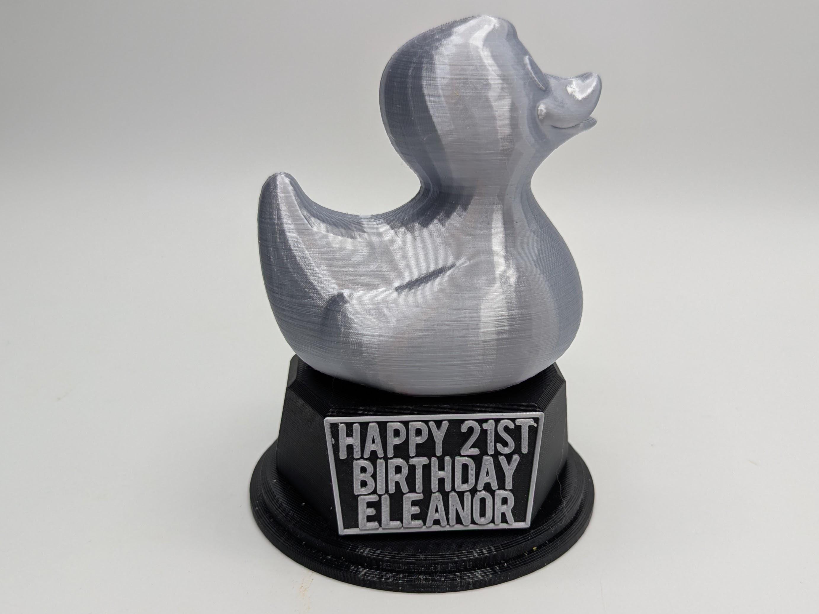 Personalised Rubber Ducky Trophy, Rubber Duck Fun Trophy, Rubber Duck Lover Gift, Rubber Duck Award, Duck Trophy, Custom Duck Lover Gift