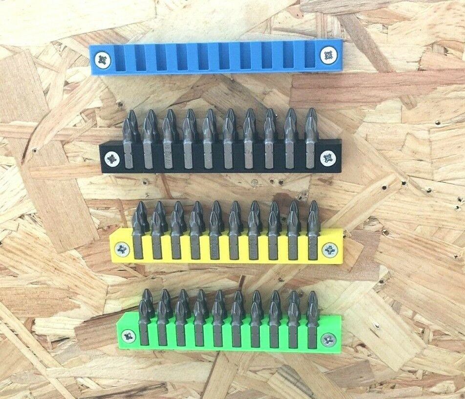 1/4" Hex Shank Screwdriver Bit Holder Storage / 1/4" Hex Bit Holder / Shed Van Workshop -20 bit holder / Hex Screwdriver Bit Storage / Hex