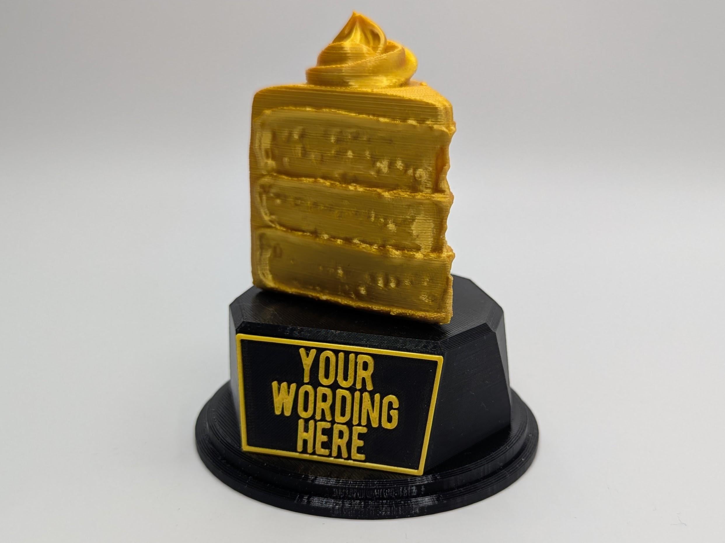 Personalised Cake Trophy, Cake Lover Trophy, Cake Award Trophy, Baking Trophy, Best Cake Maker, Baking Competition Award, Star Baker Cake