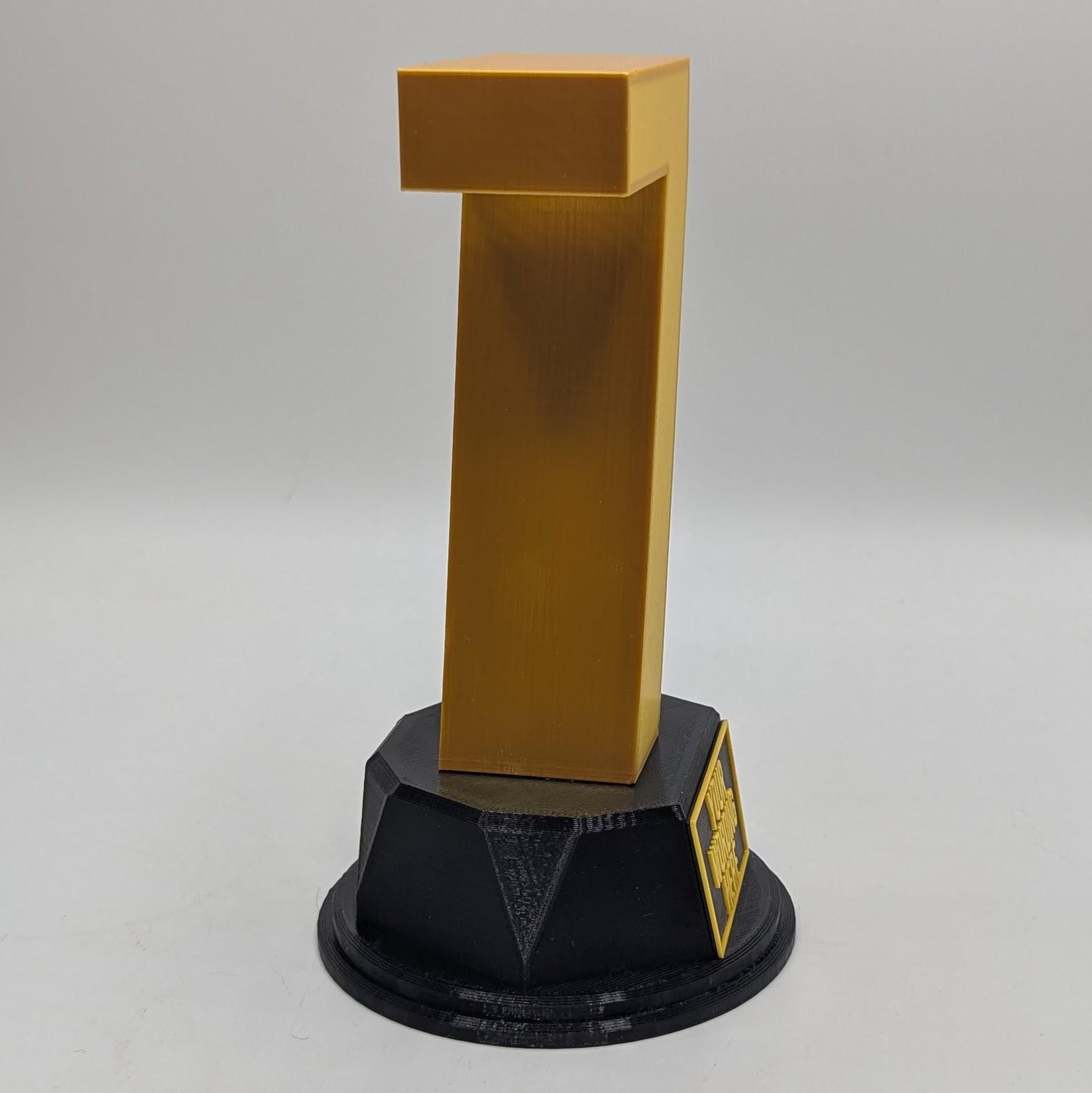 Personalised Number Trophy, Birthday Trophy Award, Custom Trophy Gift, Funny Number Award Gift, Office Trophy, 0 - 9 Number Award Trophy