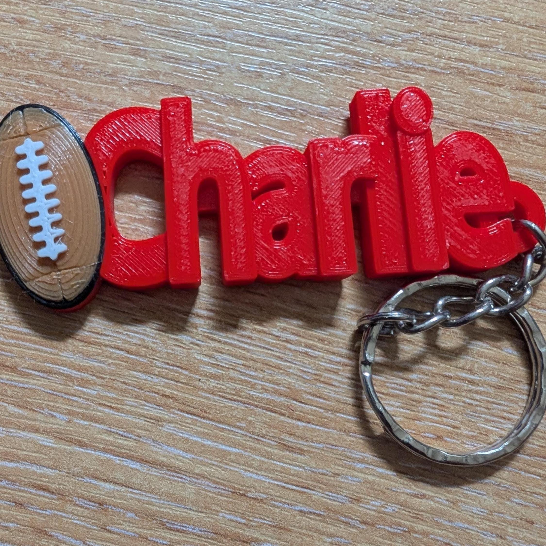 3D Printed Rugby Player Keyring: Back to School Bag Tag