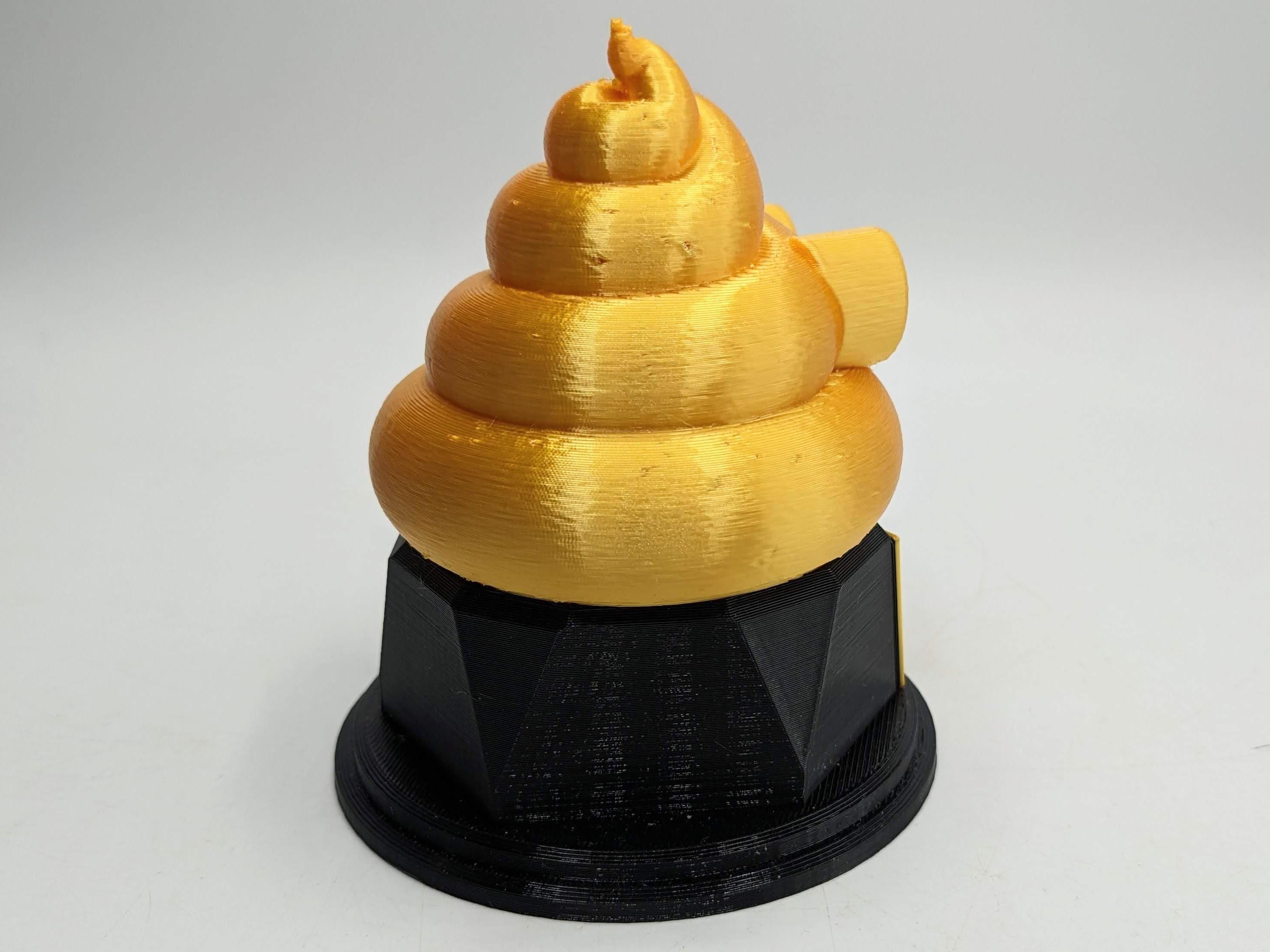 Personalised Poop Trophy / Crap Trophy / Shit Trophy / Golden Poo Gift / Poop Gift / Funny Poop Award / Poop Joke Trophy / Poo Secret Santa