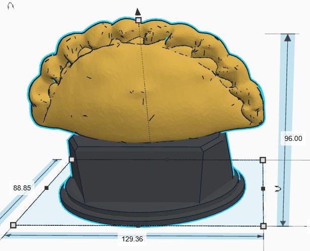 Cornish Pasty Trophy, Cornish Pasty Award, Custom Trophy Gift, Pasty Lover Gift, Office Trophy Gift, Cornish Pasty Lover Best Employee Award