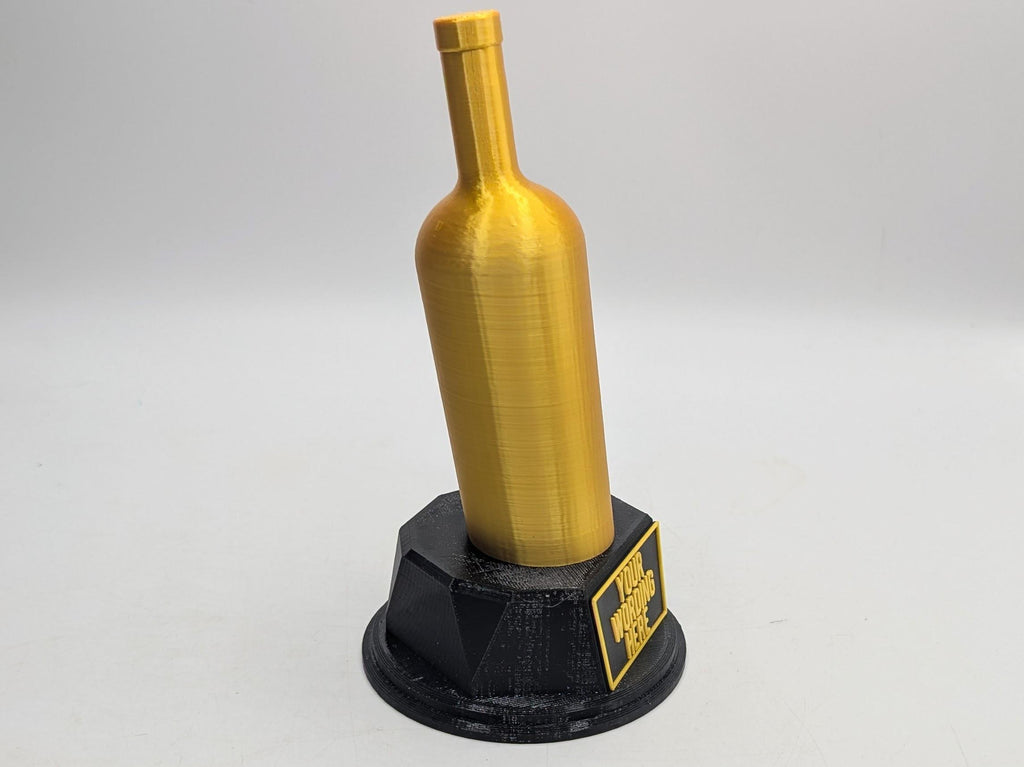 Personalised Wine Bottle Trophy, Best Wine Trophy, Wine Lover Trophy, Novelty Office Trophy, Biggest Drinker Award, Custom Trophy Wine Award