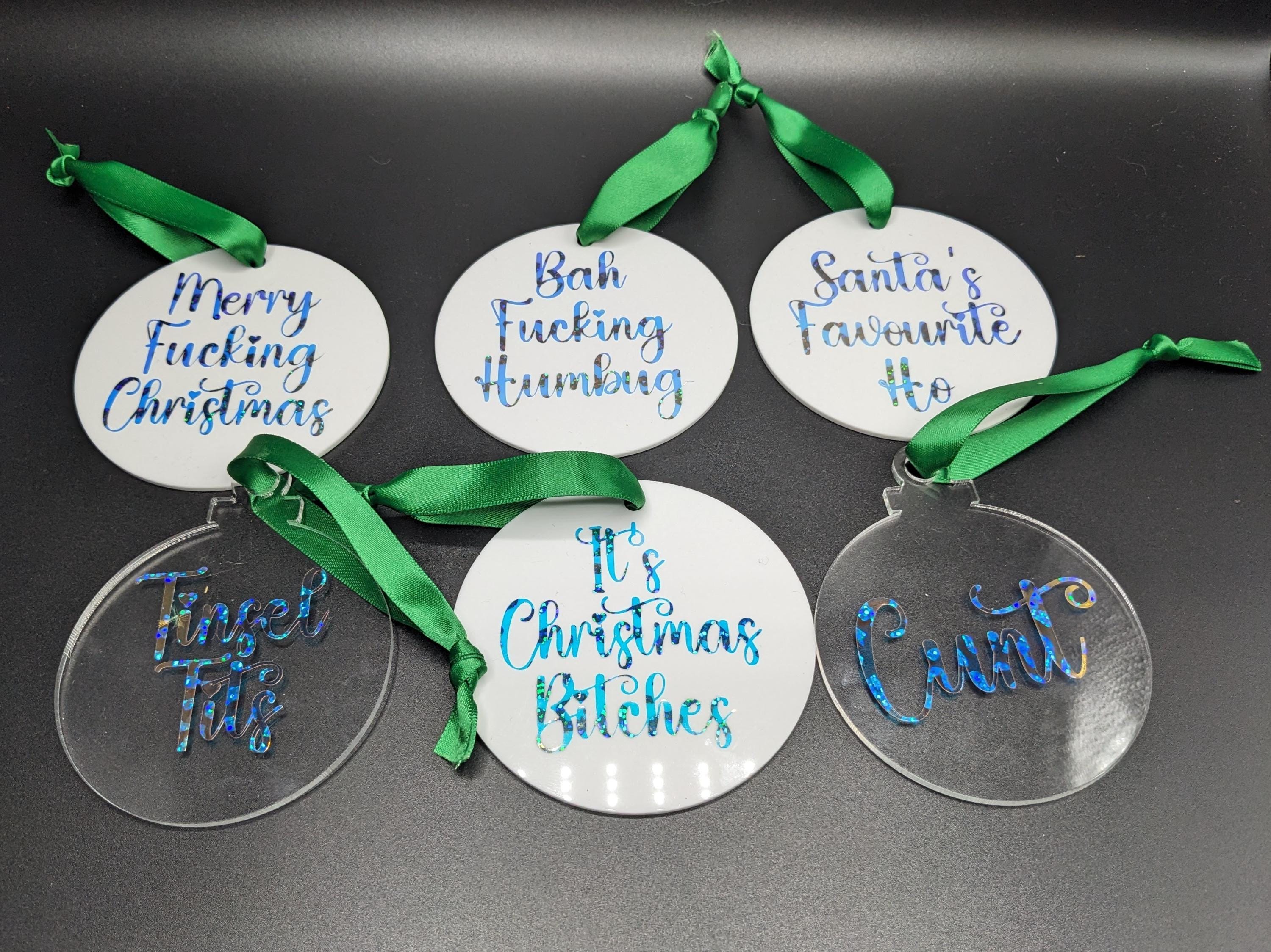 Funny Rude Baubles / Offensive Baubles / Sweary Baubles / Rude Christmas Baubles / Adult Baubles / Offensive Baubles / Joke Baubles / Bauble