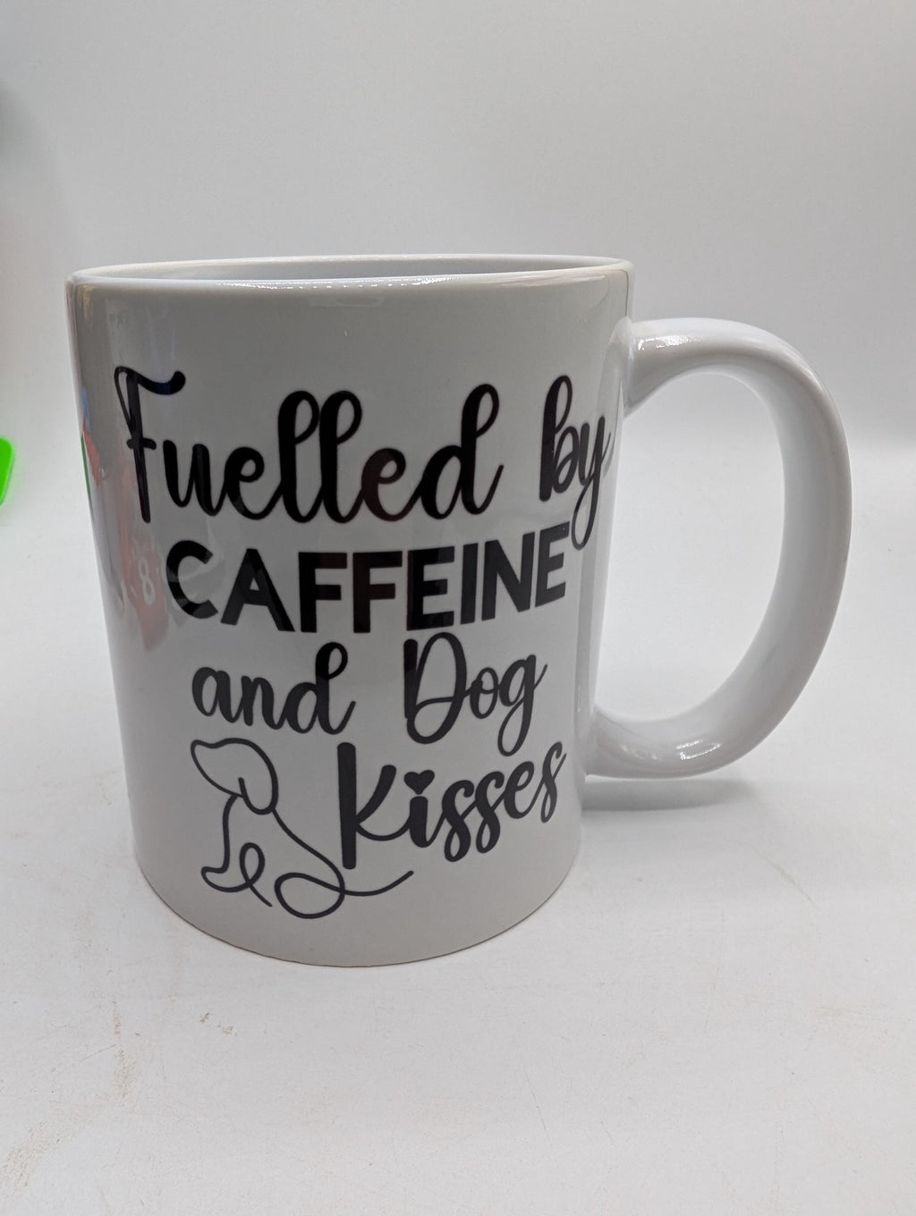 Dog Lover Mug, Fuelled by Caffeine & Dog Kisses, Gift for friend, Dog Kisses Coaster, Dog Tea Mug, Funny Dog Mug, Dog Mum Gift, Dog Dad Gift