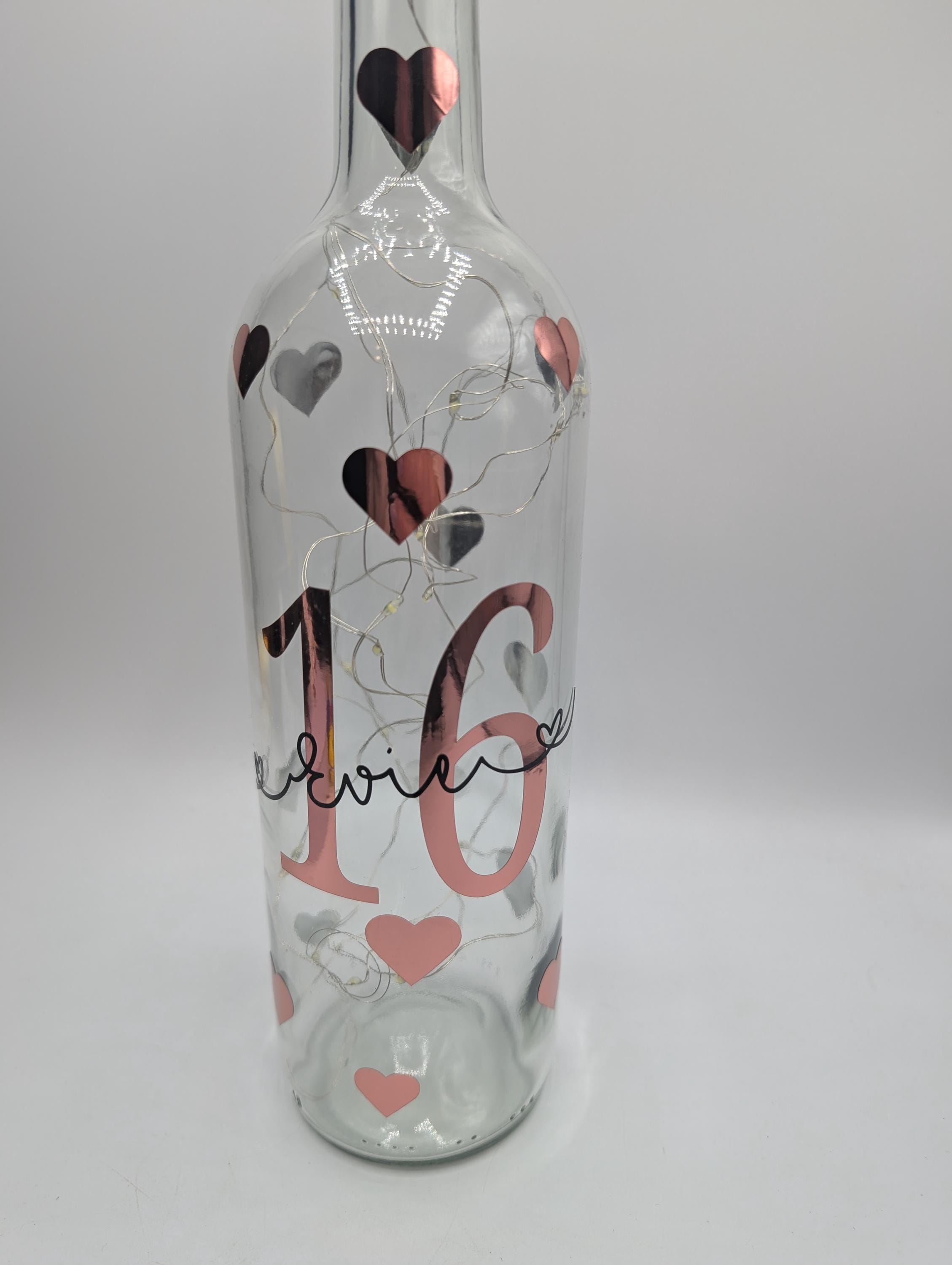 Personalised Light Up Bottle, Milestone Birthday, Gift for her, Special Birthday Gift, 18th Gift, 21st Gift, 30th Gift, 40th Gift, 50th Gift