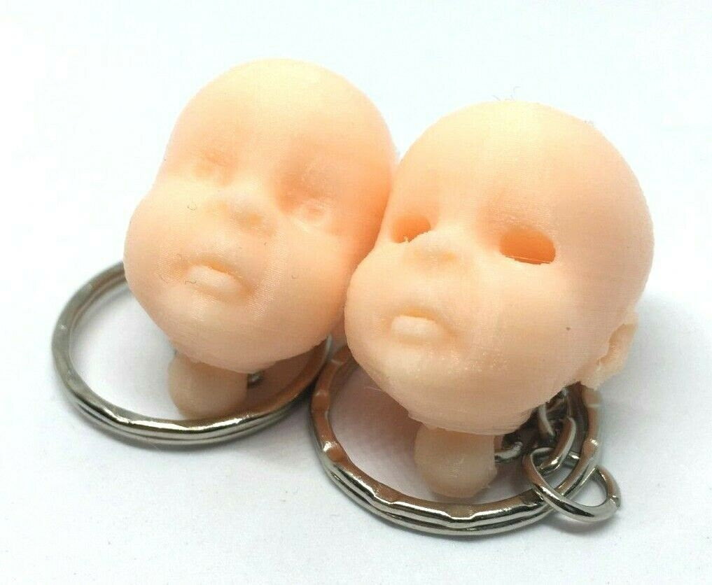 Creepy Dolls Head Keyring / Bag Charm - comes in Creepy and Extra Creepy / Weird Doll Head Keyring / Doll Head Charm / Creepy Bag Charm