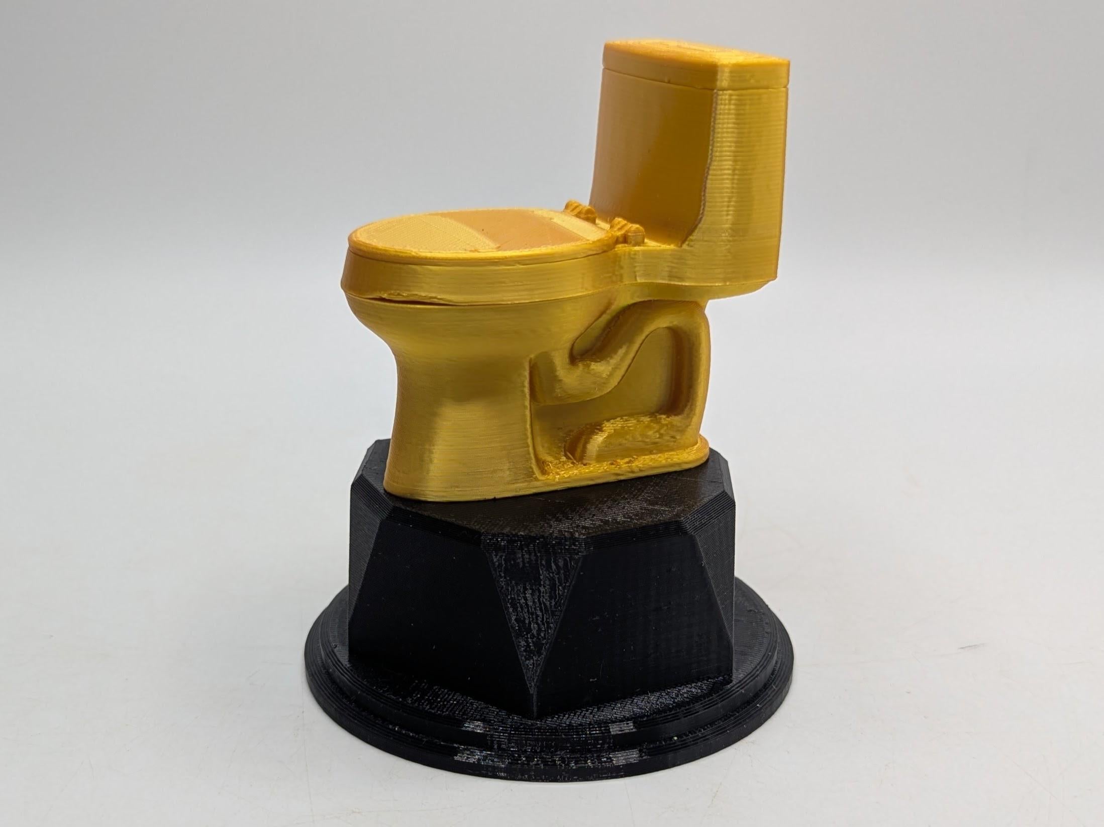 Personalised Toilet Trophy, Toilet Humour Trophy, Golden Toilet Award, Custom Trophy, Bottom Trophy, Loo Trophy, Funny Toilet, Toilet Humour