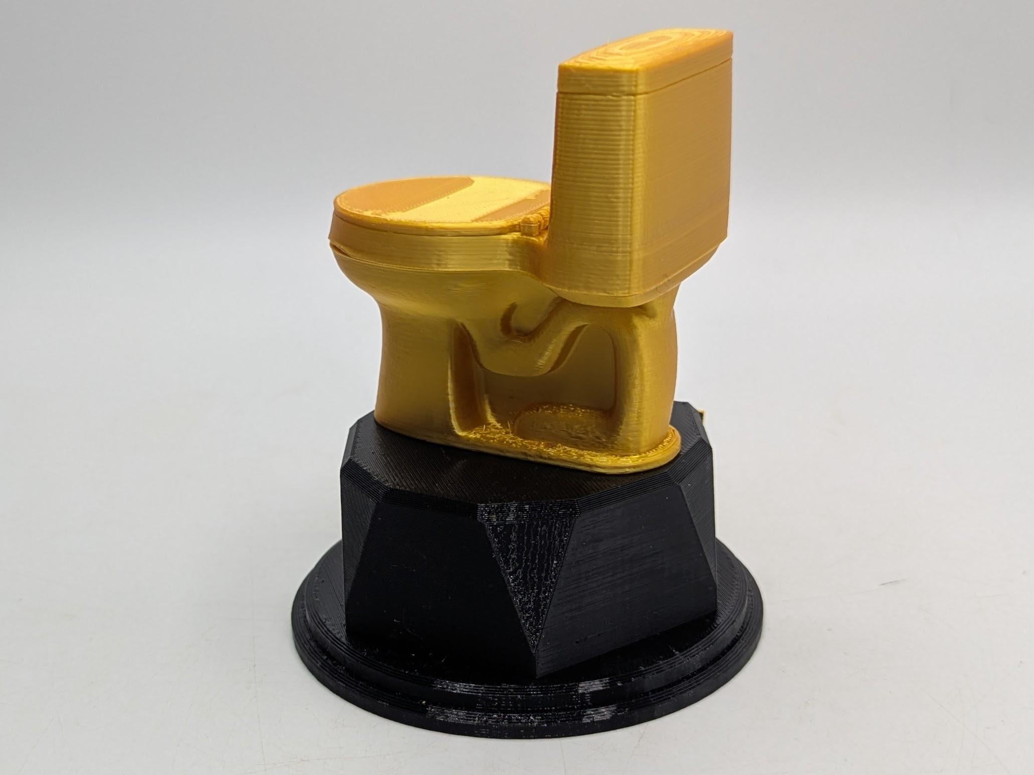 Personalised Toilet Trophy, Toilet Humour Trophy, Golden Toilet Award, Custom Trophy, Bottom Trophy, Loo Trophy, Funny Toilet, Toilet Humour