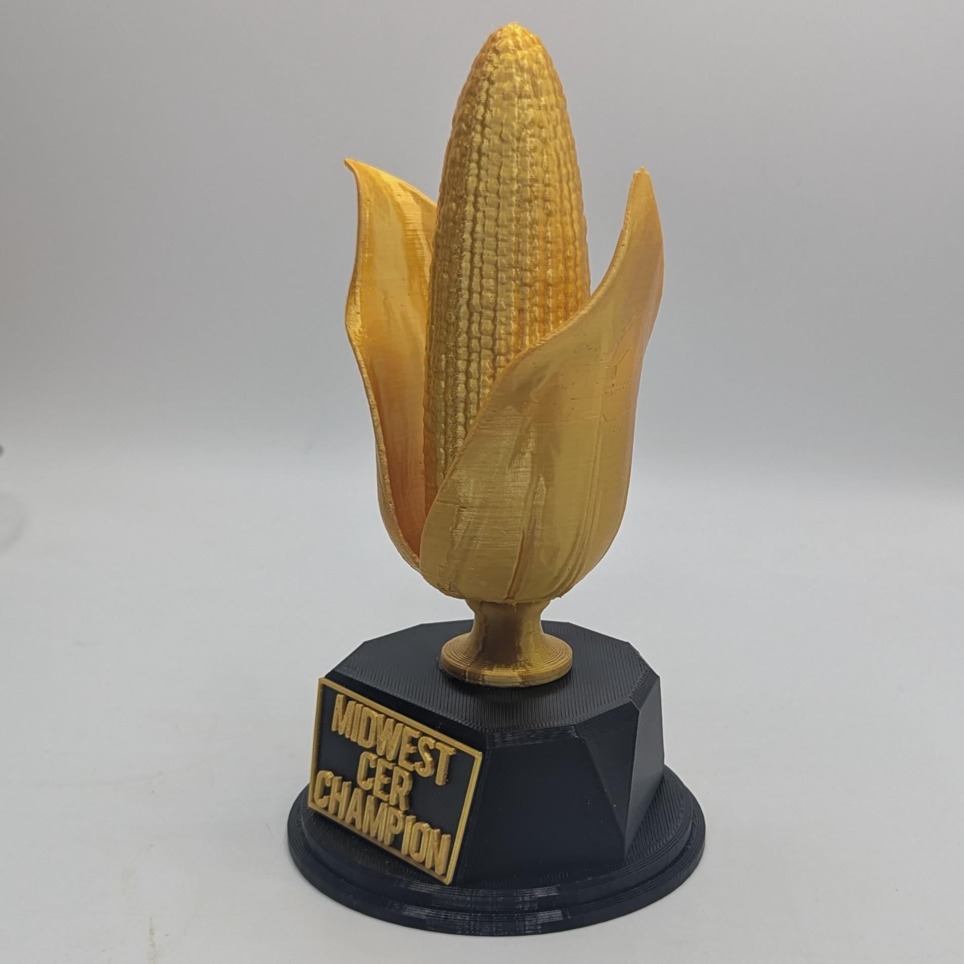 Personalised Corn On The Cob Trophy, Custom Trophy Gift, Corn On The Cob Lover, Sweetcorn Trophy Award, Sweetcorn Shaped Gift, Corn On Cob