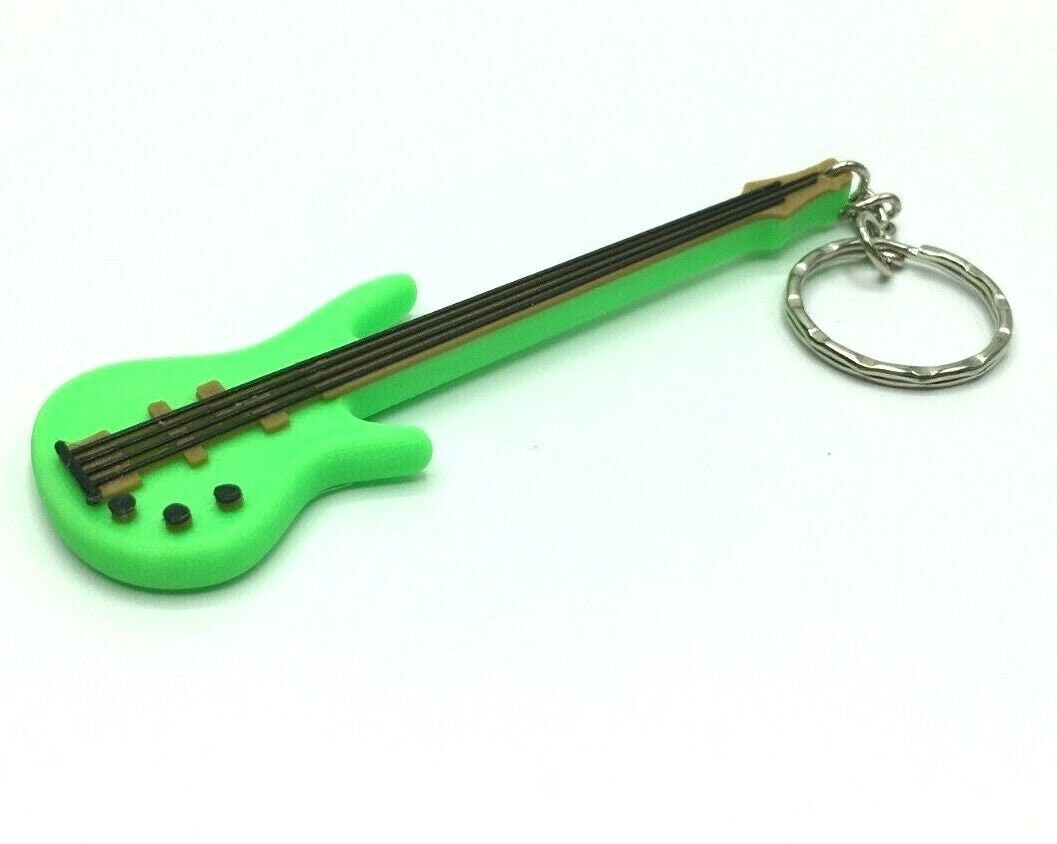 Electric Bass Guitar Keyring, Gift for Bass Player, Music Teacher Gift, Bass Guitar Lover Keyring, Guitarist Gift, Music Keyring Gift, Music