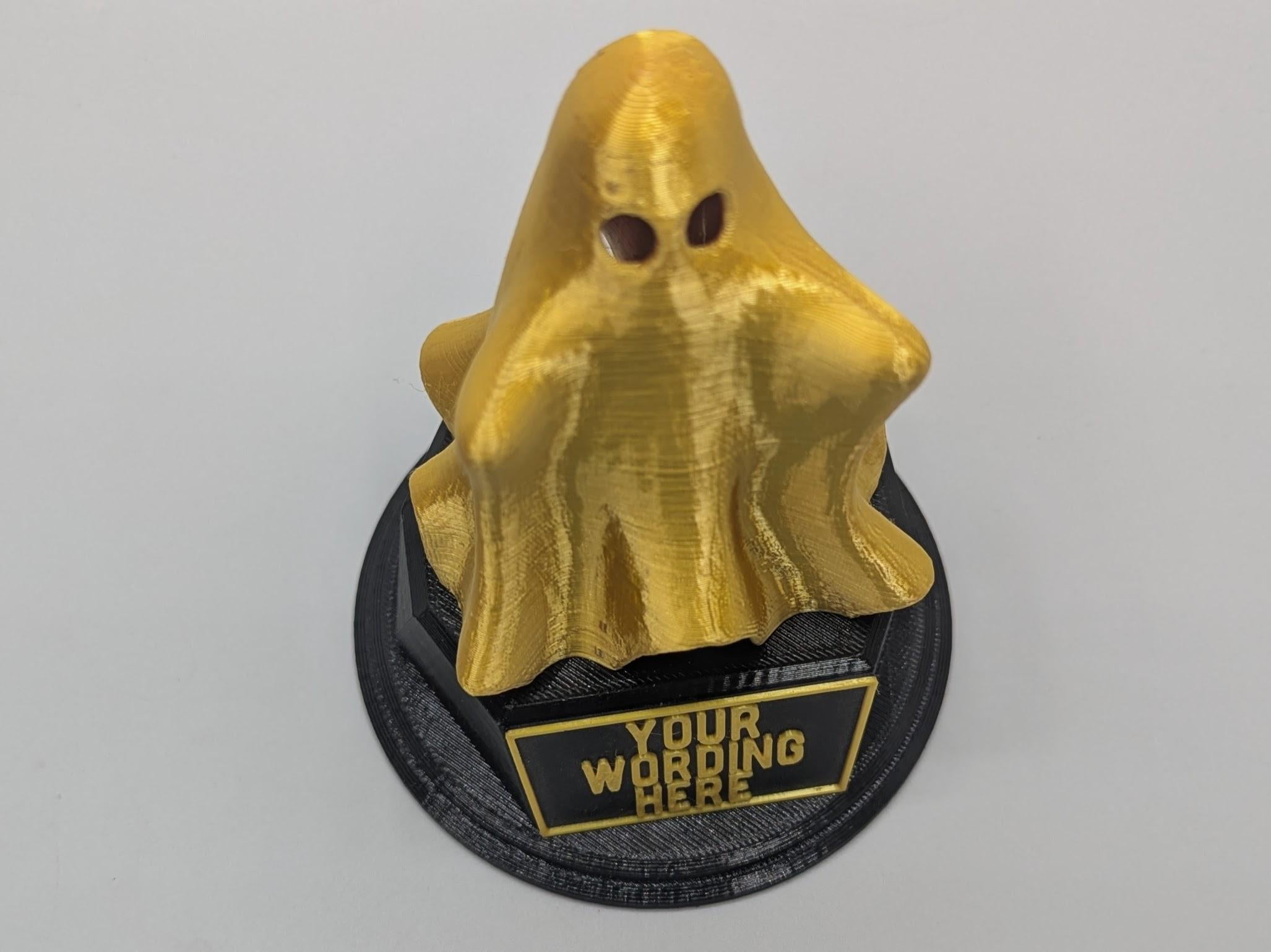 Personalised Ghost Trophy, Ghosting Trophy, Serial Ghosting Award, Halloween Ghost Award, Halloween Party Trophy, Custom Trophy Office Award