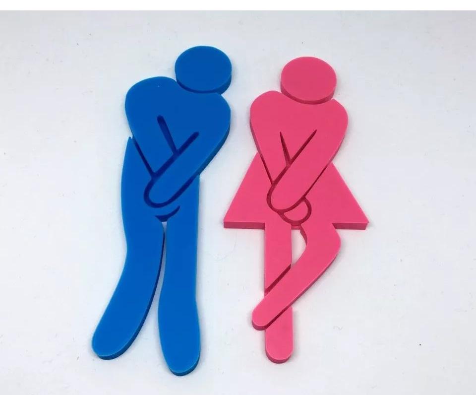 Mens and Ladies Novelty Toilet Door Sign / Novelty Toilet Sign / Modern Bathroom Sign / Toilet Men & Women Sign/ Restroom Sign / Toilet Sign