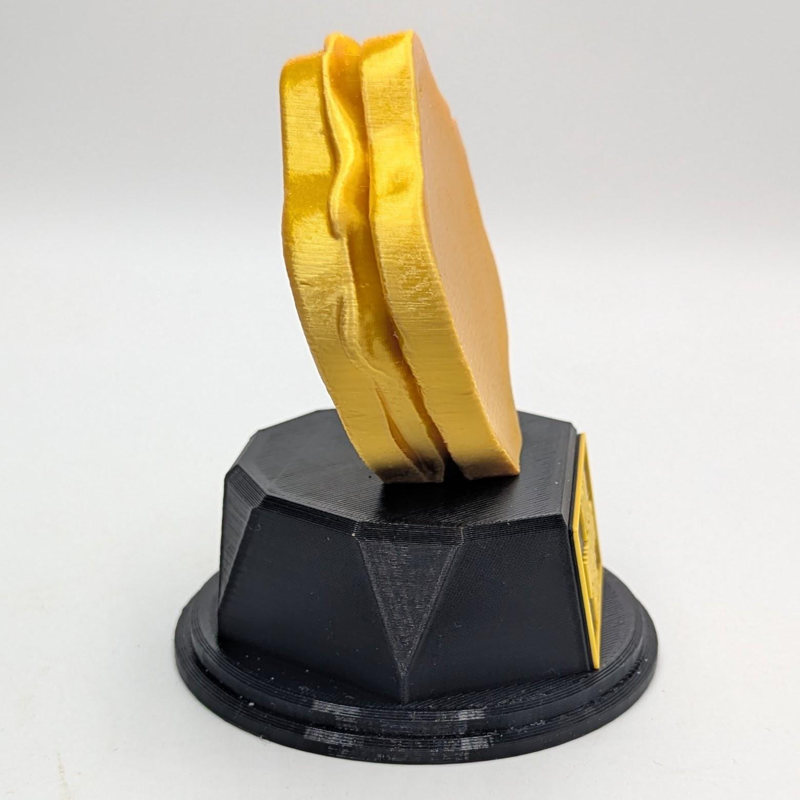 Personalised Toasted Cheese Sandwich Trophy, Cheese Toasty Award, Custom Trophy, Office Trophy, Funny Trophy, Sandwich Lover Award Gift