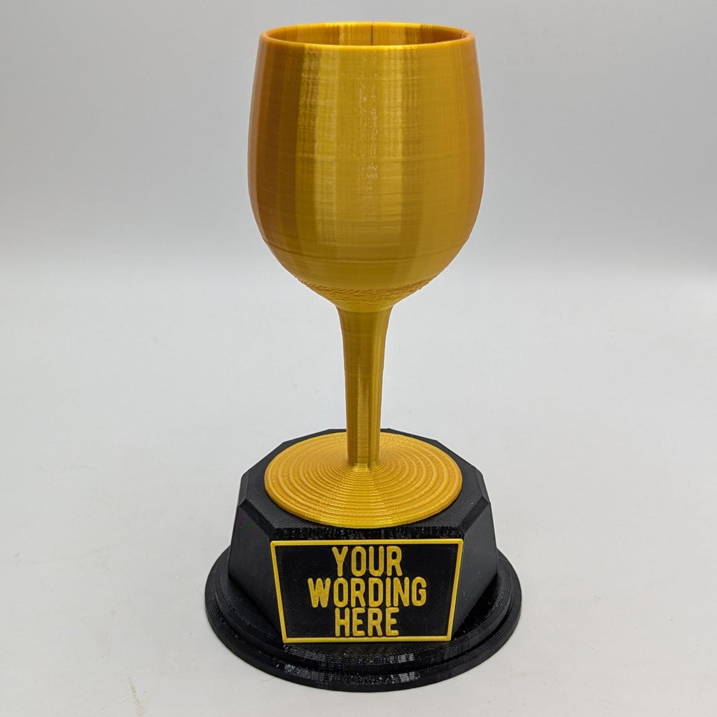 Personalised Wine Glass Trophy, Best Wine Trophy, Wine Lover Trophy, Novelty Office Trophy, Biggest Drinker Award, Custom Trophy Wine Award