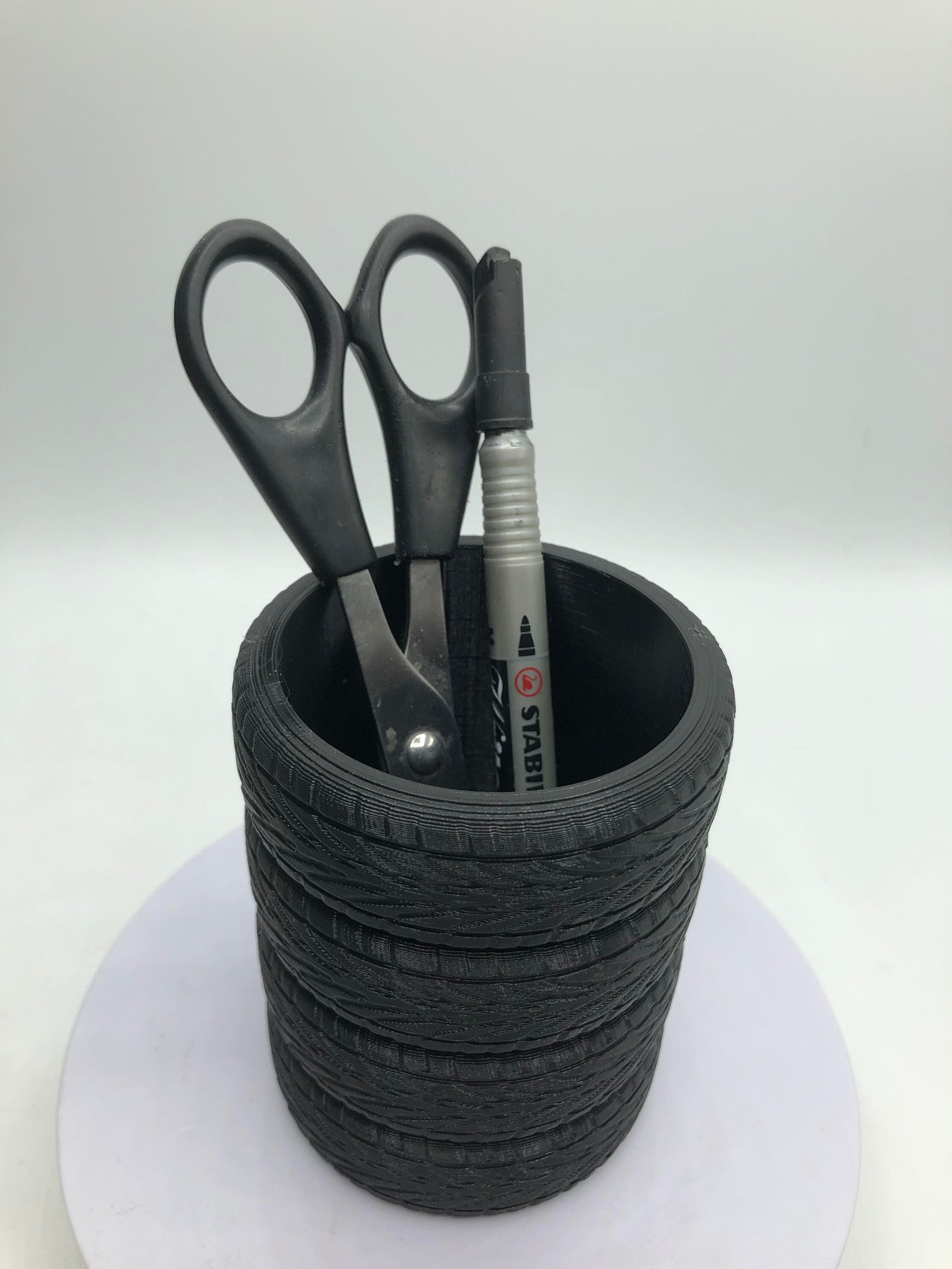 Stacked Tyres Pen Pot / Tyre Pen Holder / Mechanic Gift / Desk Tidy / Wheels Pot / Desk Organsier / Tyre Desk Tidy / Gift for Mechanics