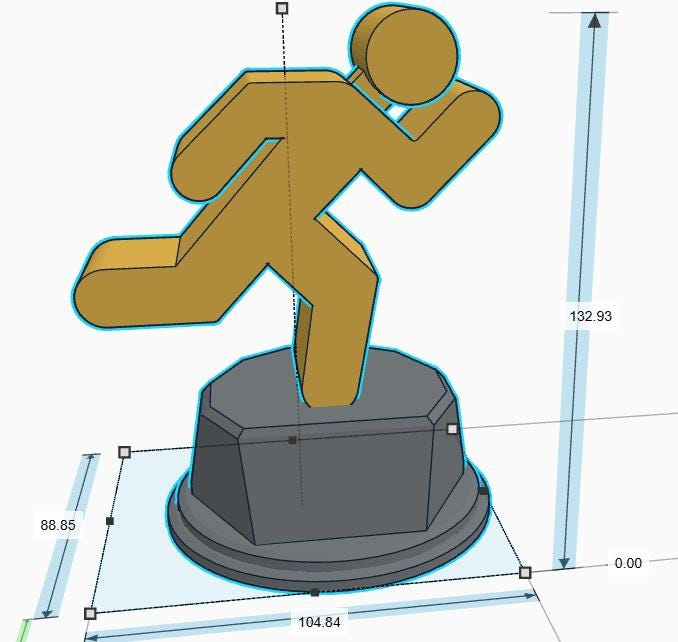 Personalised Running Trophy, Runner Trophy, Weekly Running Gift, Running Award, Custom Running Award, Running Shaped Gift, Group Runner Gift