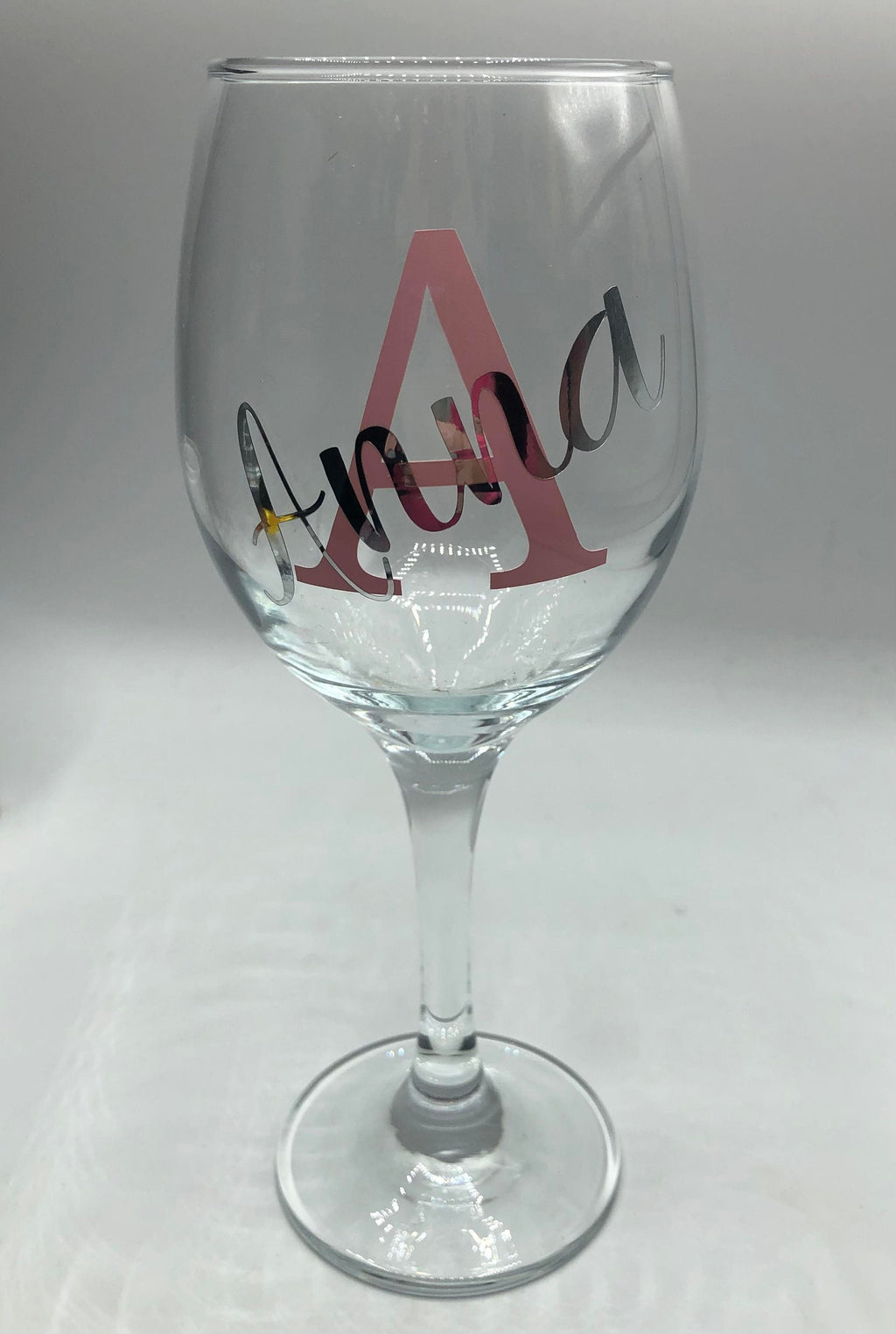 Personalised Glass Initial & Name / Name Glass/Initial, Birthday Gift, Valentines Day Gift, Christmas Gift,  Mothers Day Gift, Teacher Gift
