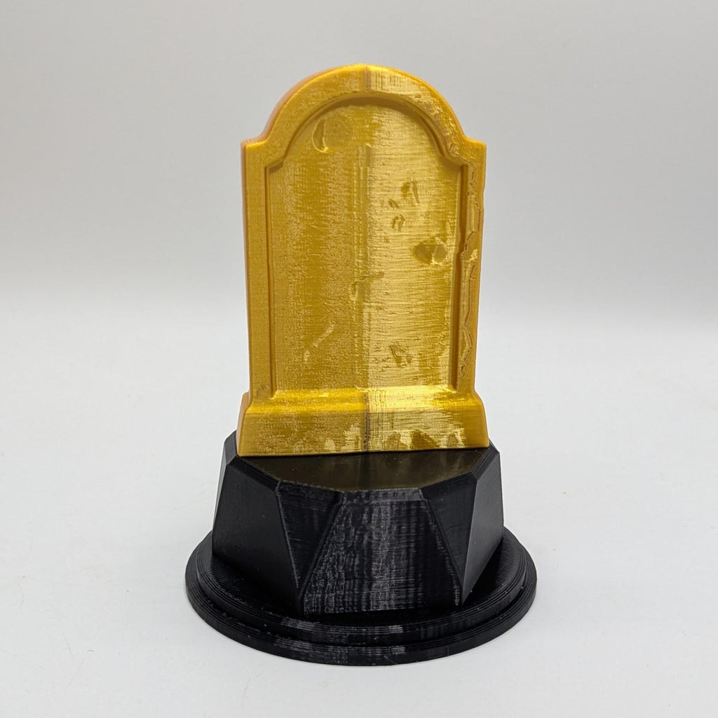 Personalised Headstone Trophy, Custom Trophy Gift, Halloween Lover Trophy, RIP Trophy Award, Headstone Shaped Award, Headstone Joke Award