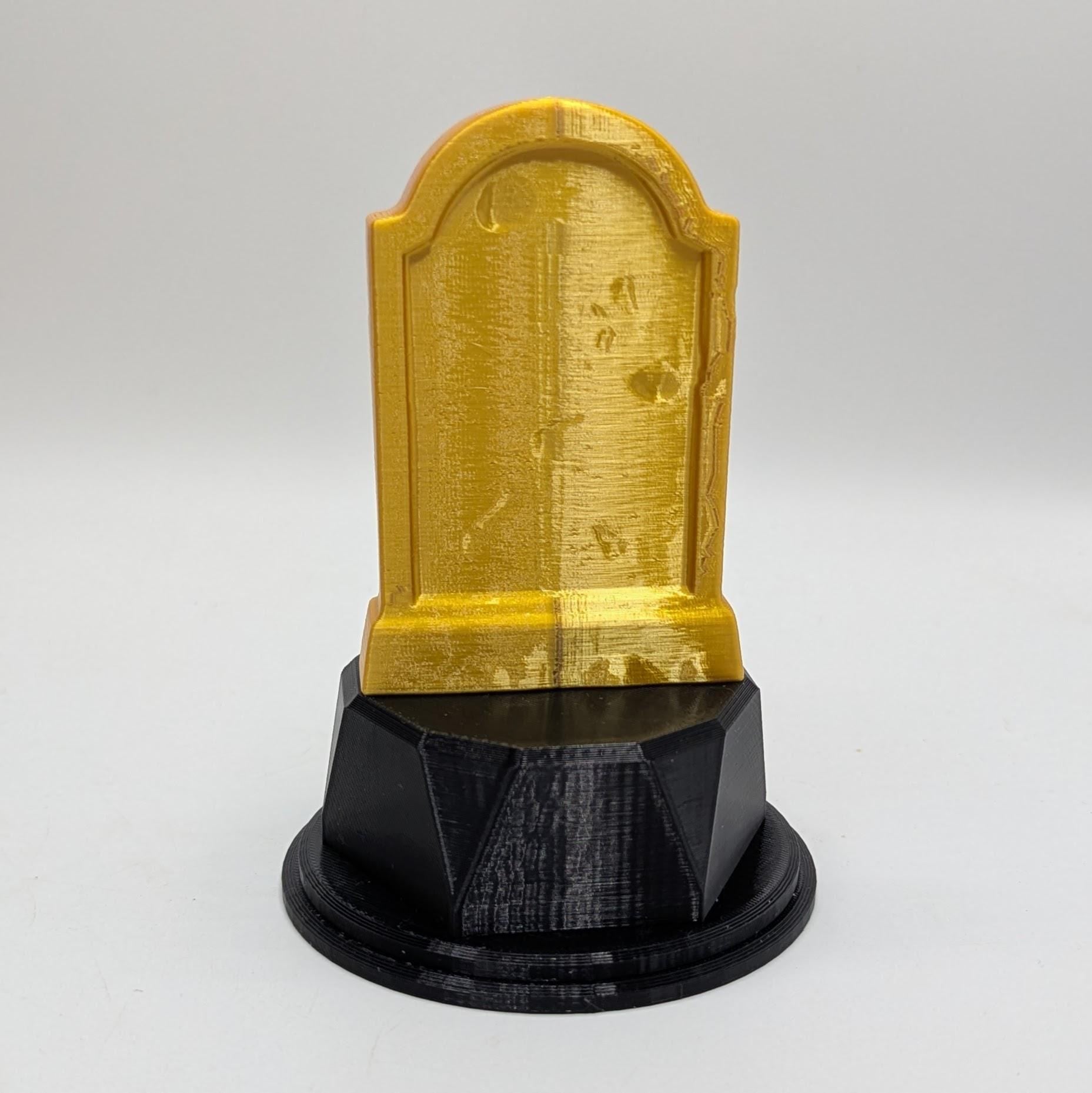 Personalised Headstone Trophy, Custom Trophy Gift, Halloween Lover Trophy, RIP Trophy Award, Headstone Shaped Award, Headstone Joke Award