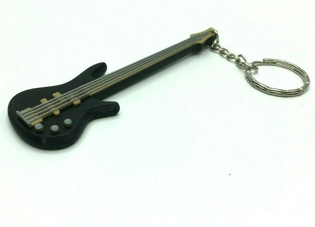 Electric Bass Guitar Keyring, Gift for Bass Player, Music Teacher Gift, Bass Guitar Lover Keyring, Guitarist Gift, Music Keyring Gift, Music