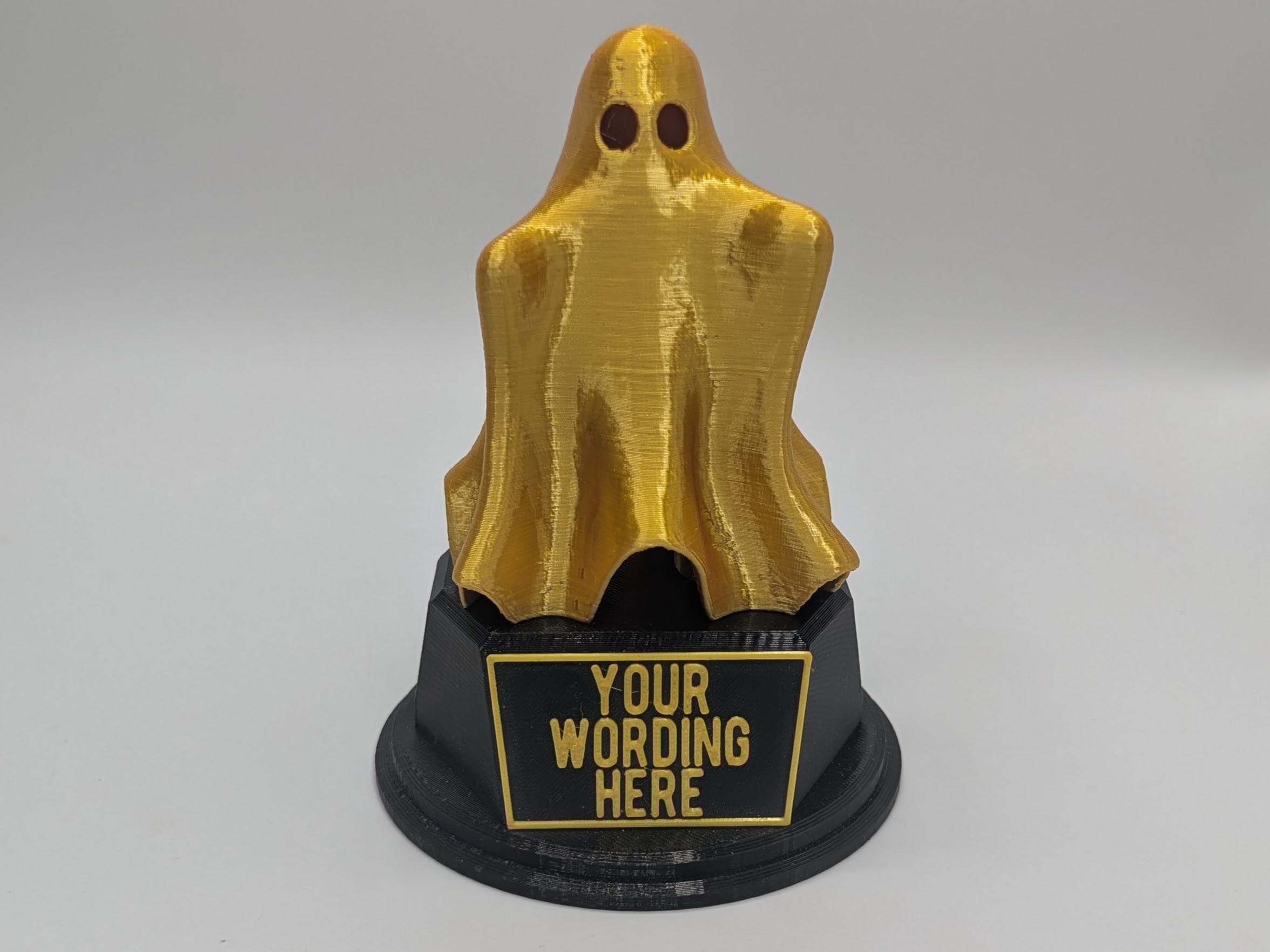 Personalised Ghost Trophy, Ghosting Trophy, Serial Ghosting Award, Halloween Ghost Award, Halloween Party Trophy, Custom Trophy Office Award