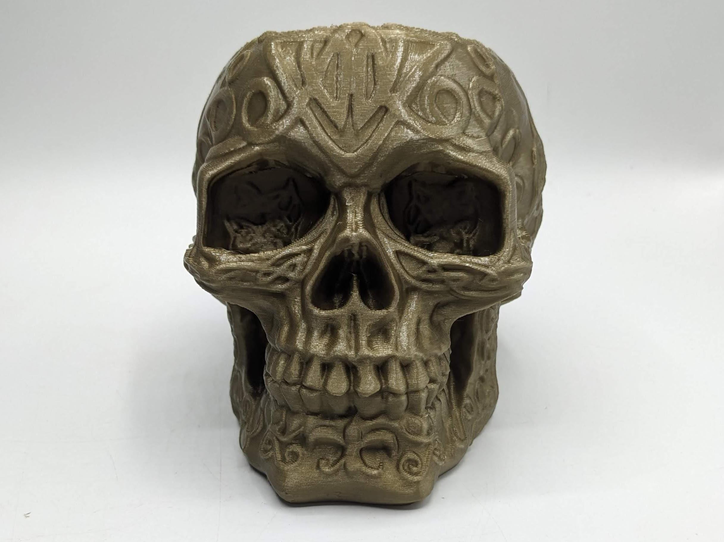 Celtic Skull Pen Pot, Skull Desk Tidy, Skull Storage Pot, Celtic Skull Desk, Gothic Pen Pot, Skull Gift, Skull Office Desk Tidy, Halloween