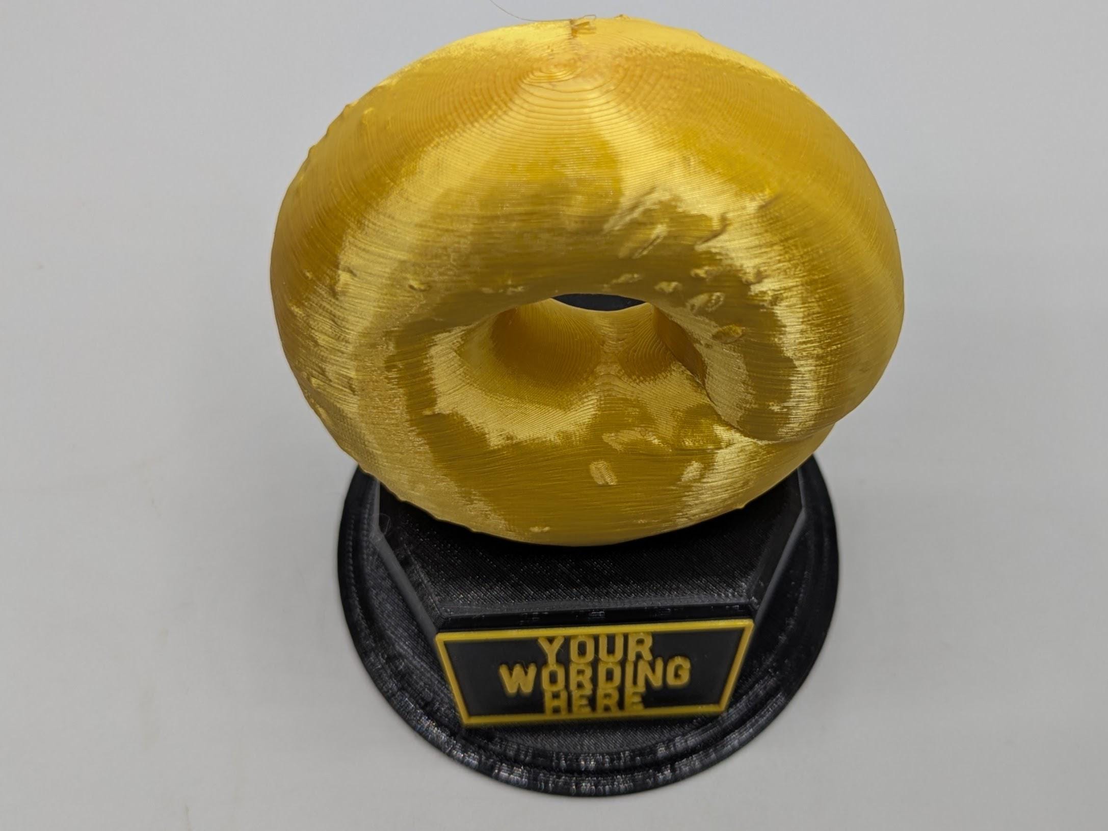 Personalised Bagel Trophy, Bagel Award, Gift for friend, Joke Award, Personalised Trophy Award, Joke Bagel Gift, Bagel Lover Award, Bagel