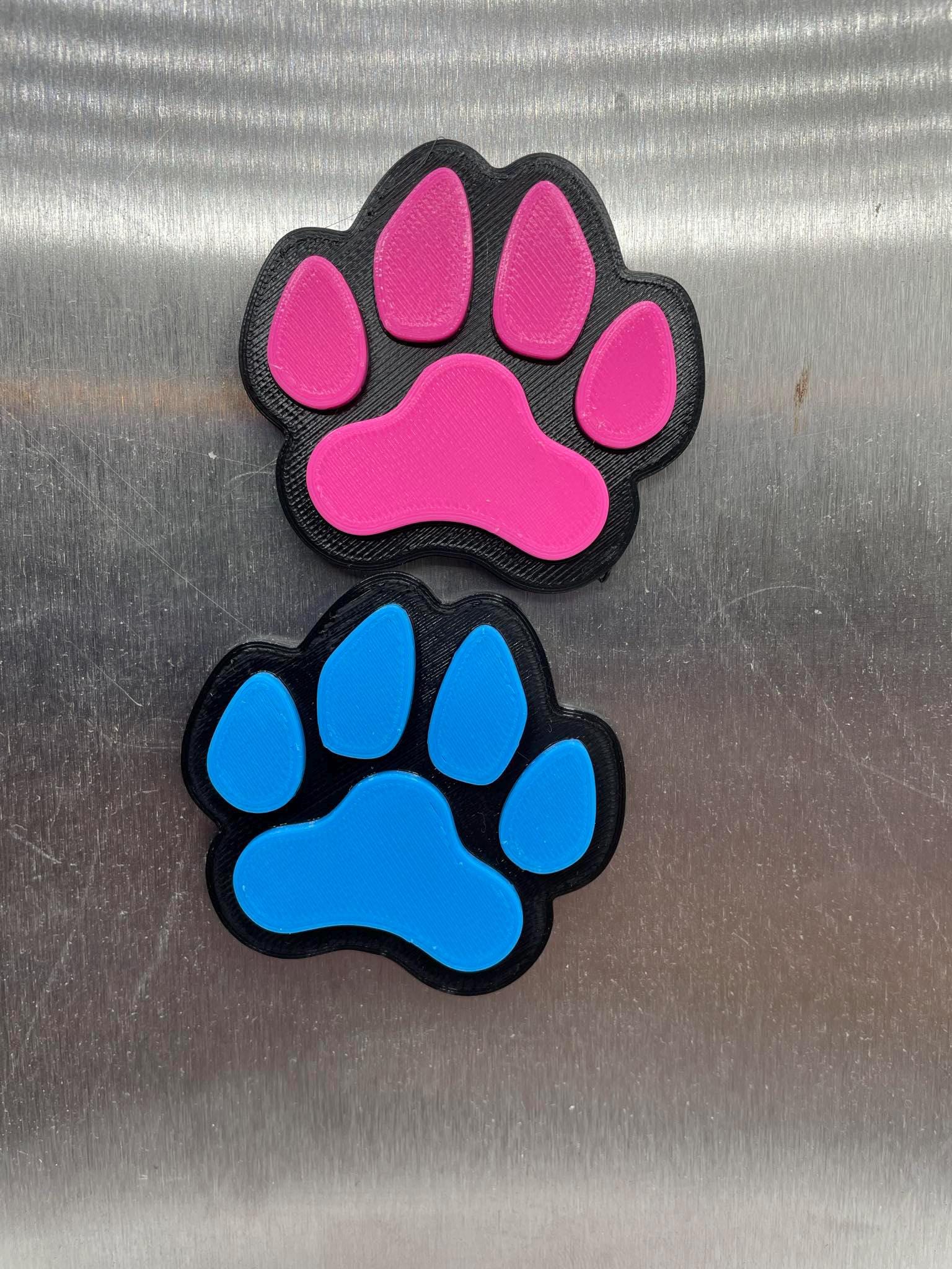 Paw Print Magnet, Dog Paw Magnet, Cat Paw Magnet, Cat Gift, Dog Gift, Puppy Gift, Kitten Gift, Dog Mum Gift, Dog Dad Gift, Office Magnet