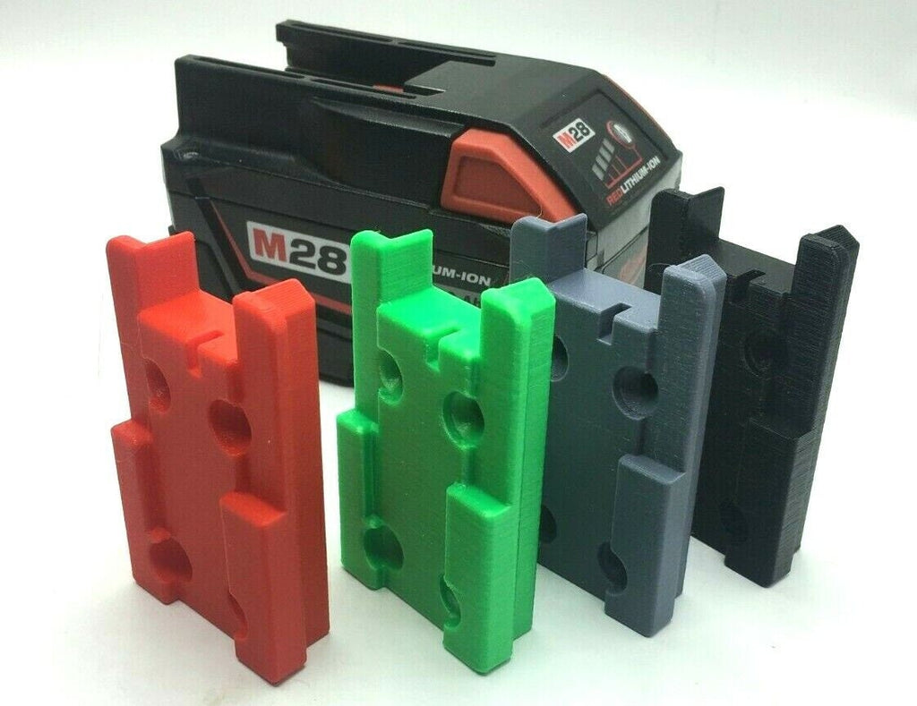 Battery Wall Mini Mount for Milwaukee M28 28v Drill / Powertool Battery Storage / Mini Mount for Milwaukee M28 28v Battery / Tool Mounts