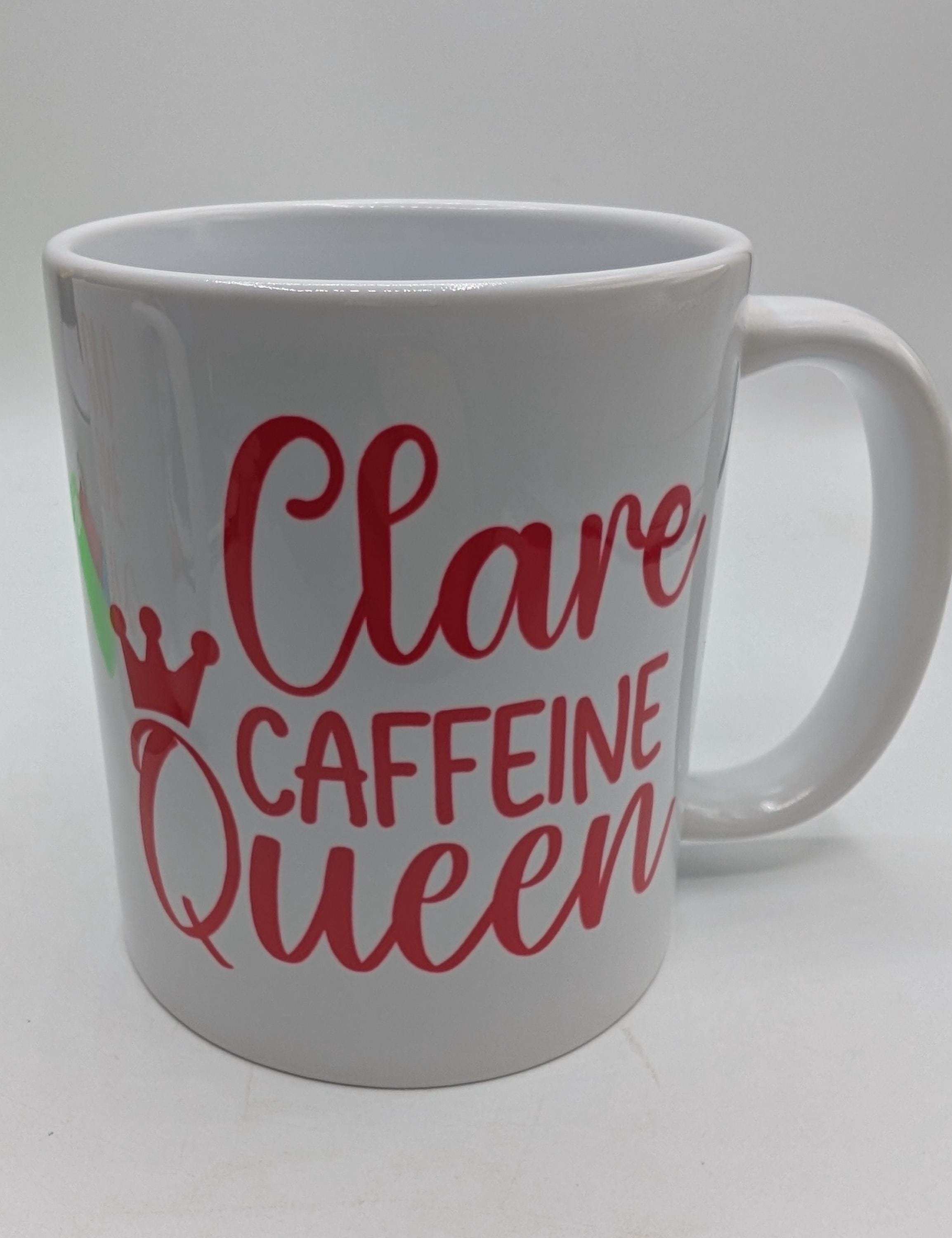 Personalised Caffeine Queen Mug / Gift for friend / Gift for coffee lover / Gift for Work Colleague / Caffeine Queen Coaster / Coffee Lover