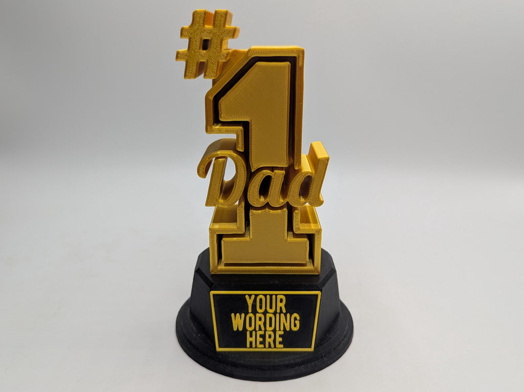 Personalised No1 Dad Trophy, Dad Fun Trophy, Gift for Dad, Fathers Day Gift, No1 Dad Award,  Custom Dad Gift, Best Dad Gift, Dad Birthday