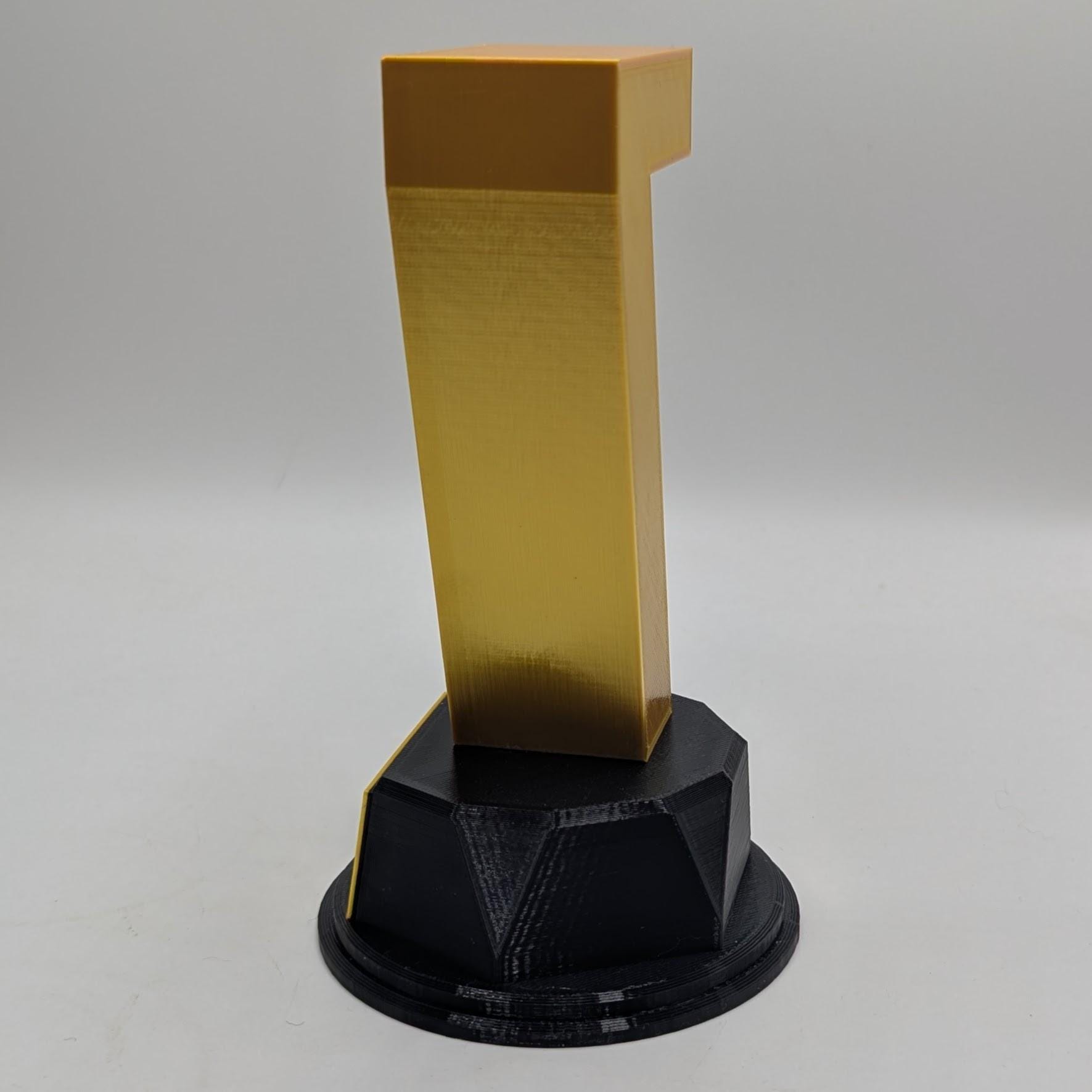 Personalised Number Trophy, Birthday Trophy Award, Custom Trophy Gift, Funny Number Award Gift, Office Trophy, 0 - 9 Number Award Trophy