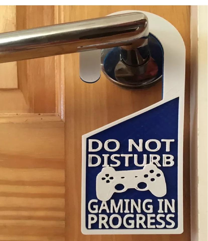 Gaming Do Not Disturb Door Sign / Gamer Do Not Disturb Sign / Gaming in Progress Sign / Do Not Disturb Gaming in Process / Gaming Room Decor