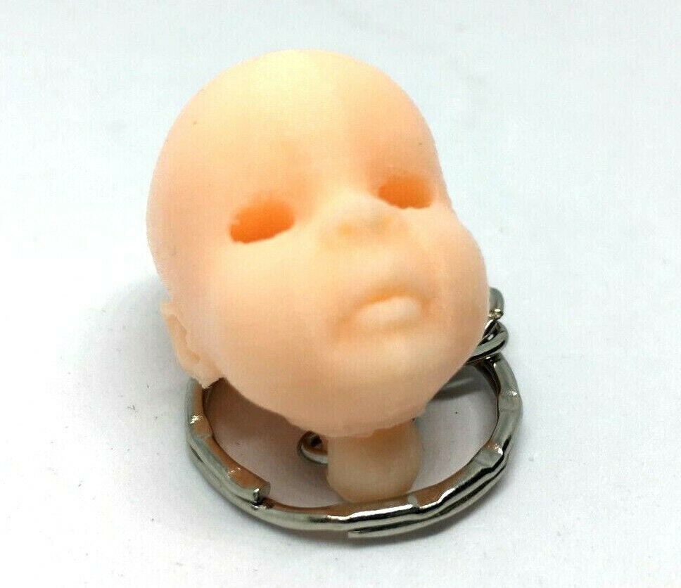 Creepy Dolls Head Keyring / Bag Charm - comes in Creepy and Extra Creepy / Weird Doll Head Keyring / Doll Head Charm / Creepy Bag Charm