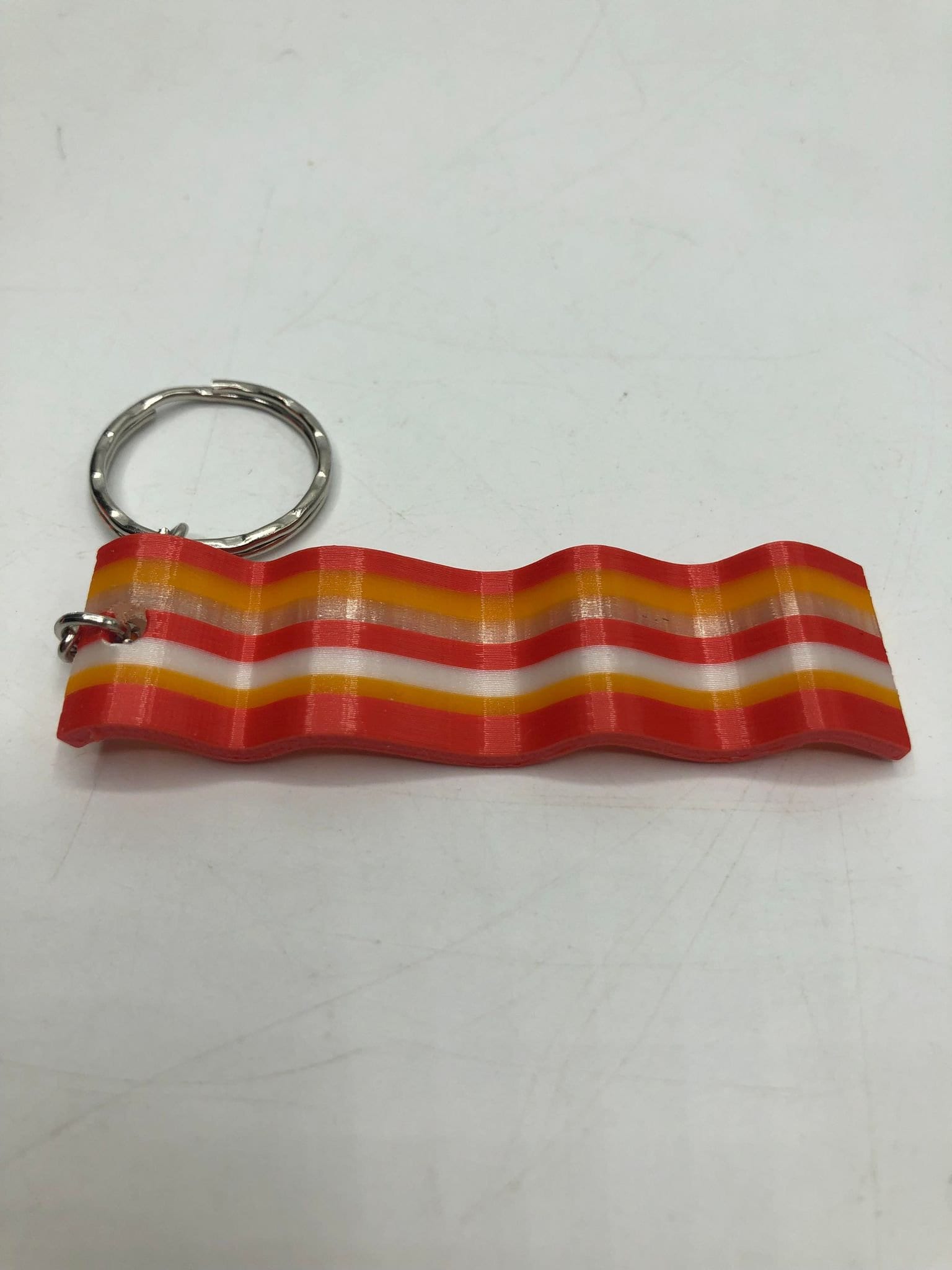 Bacon Keyring / An Ode to Bacon Keychain / Bacon Lovers Bag Tag Charm / Novelty Food Keyring / Meat Keychain / Bacon Bag Tag / Bacon Gift