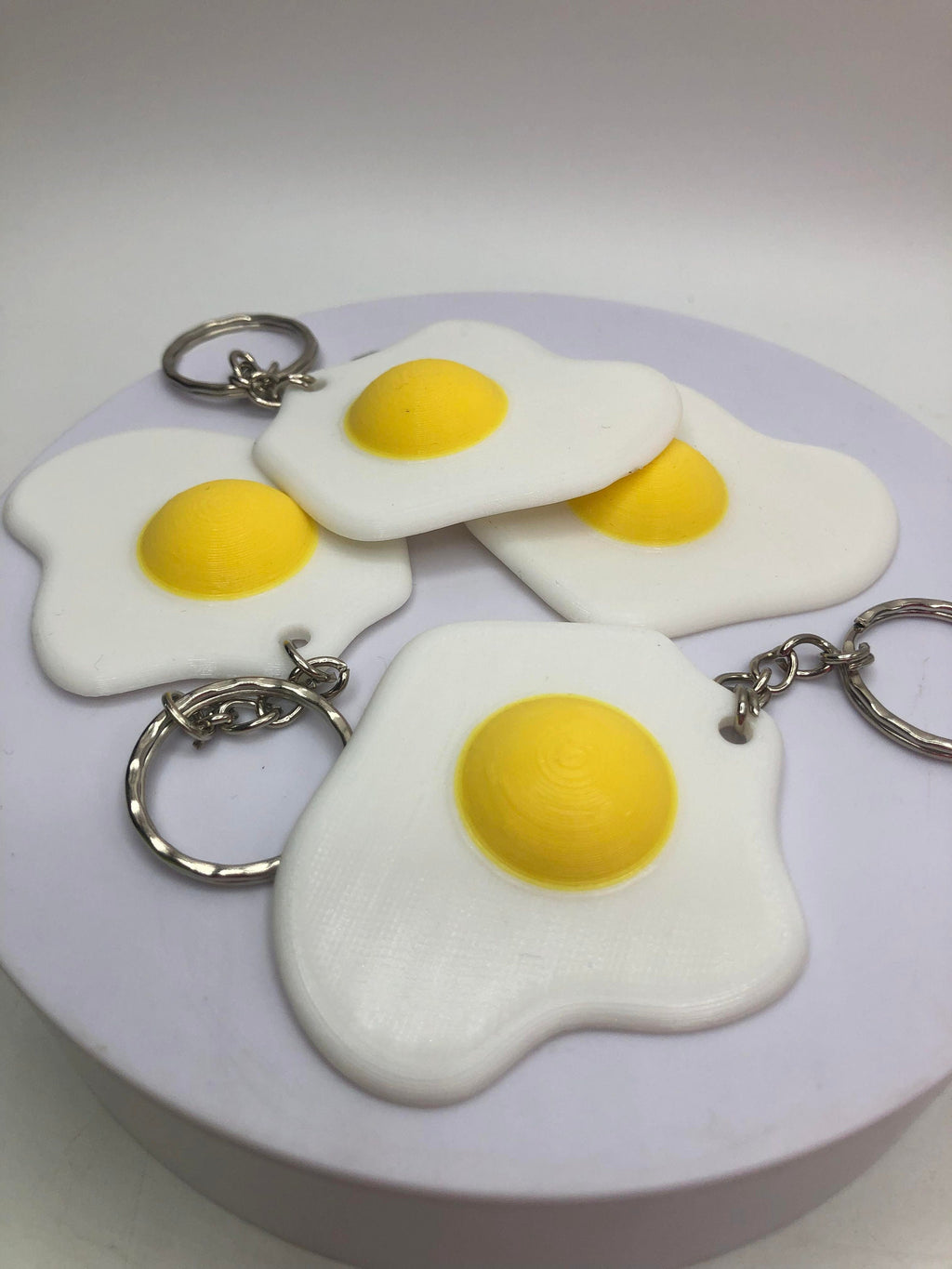 Fried Egg Keyring / Novelty Fried Egg Keyring / Fried Egg Bag Charm / Fried Egg Gift / Cooking Keyring / Cooking Inspired / Chef Gift / Egg