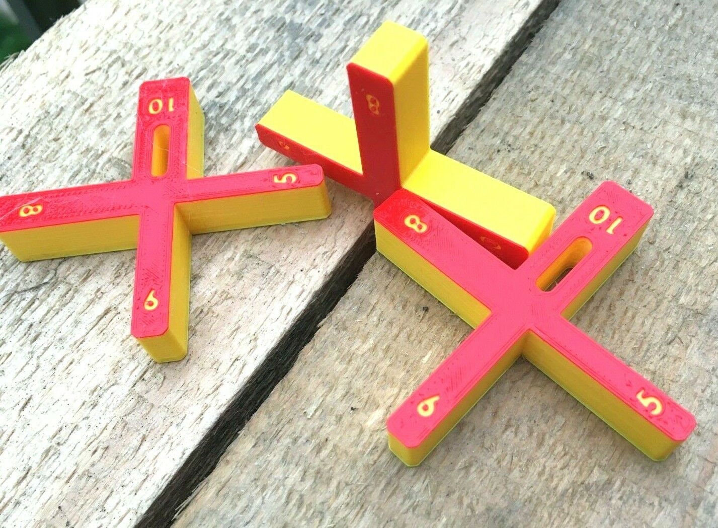 Decking Spacers, Deck Spacing Tool Red & Yellow 5, 6, 8 and 10mm, Decking Spacers for laying decking, Decking Accessory to lay Decking