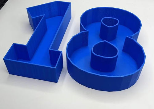 18th Birthday Cake Decoration, Large Numbers (8.5") for Sweet filling Birthday Cake Alternative, Birthday Party Display, 18th Birthday Decor