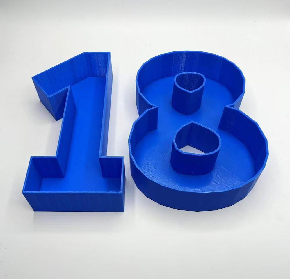 18th Birthday Cake Decoration, Large Numbers (8.5") for Sweet filling Birthday Cake Alternative, Birthday Party Display, 18th Birthday Decor